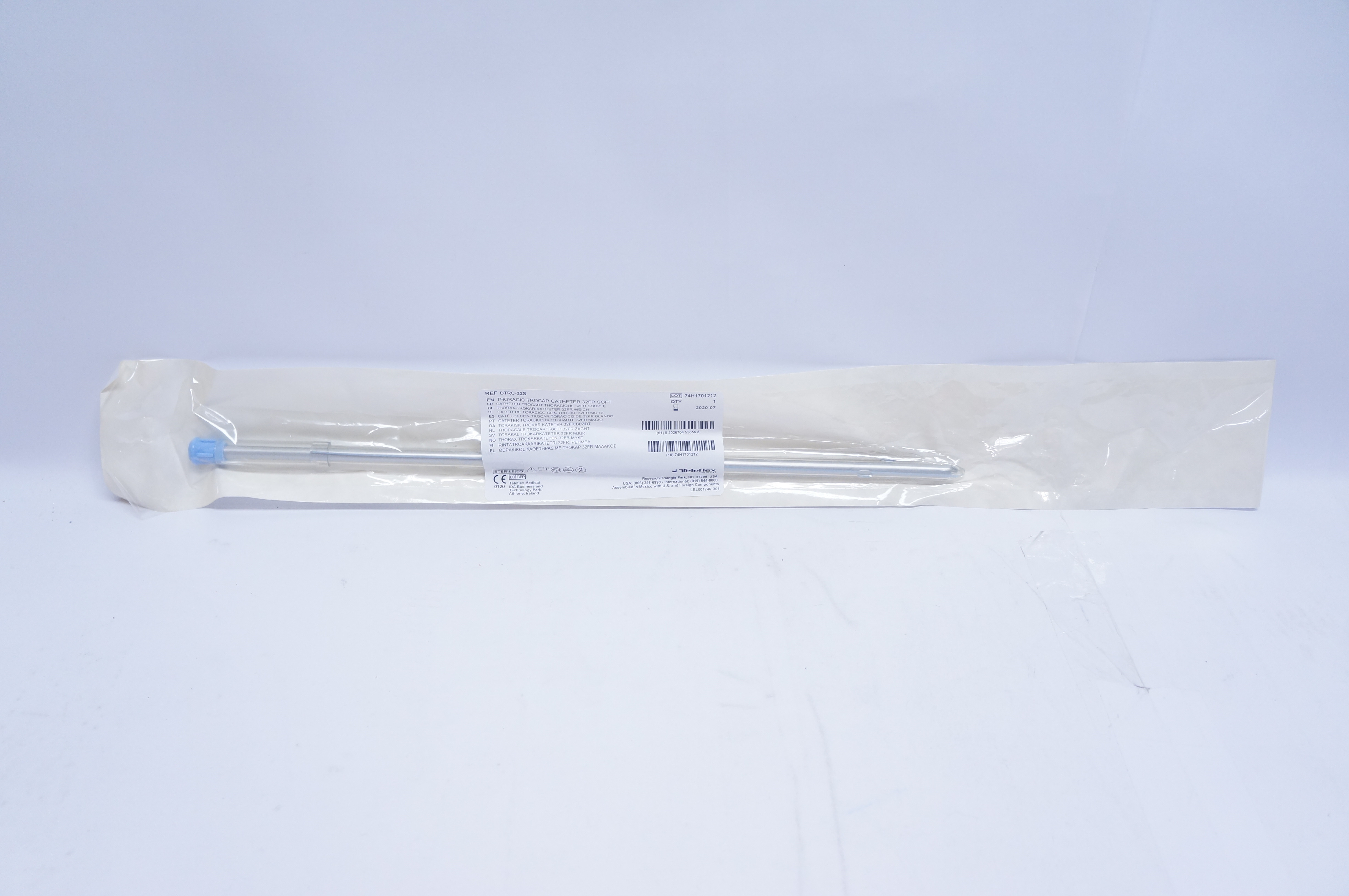 Teleflex DTRC-32S Thoracic Trocar Cath. 32Fr Soft (x)