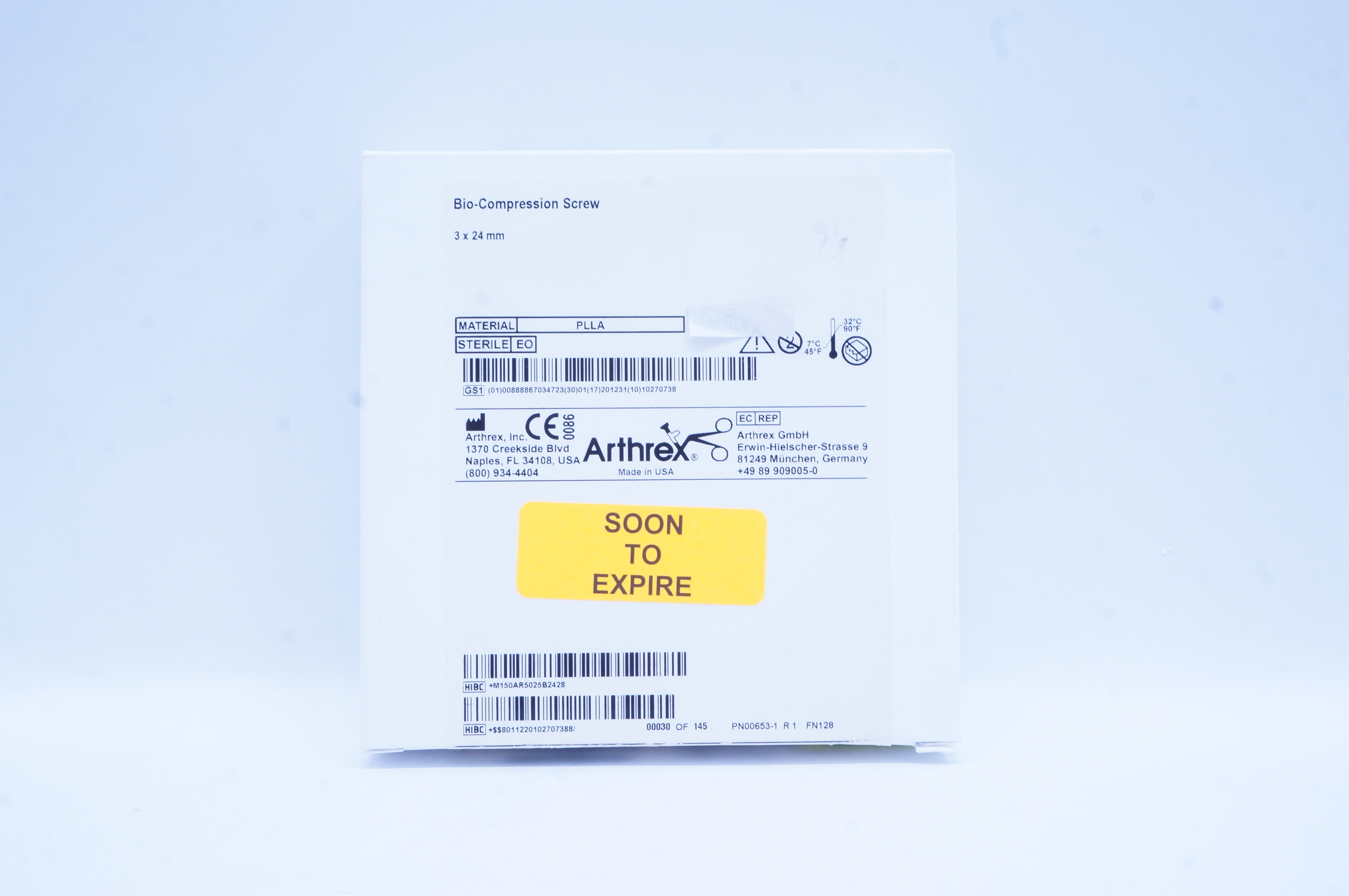 Arthrex AR-5025B-24 Bio-Compression Screw 3 x 24 x 3.7mm (x)