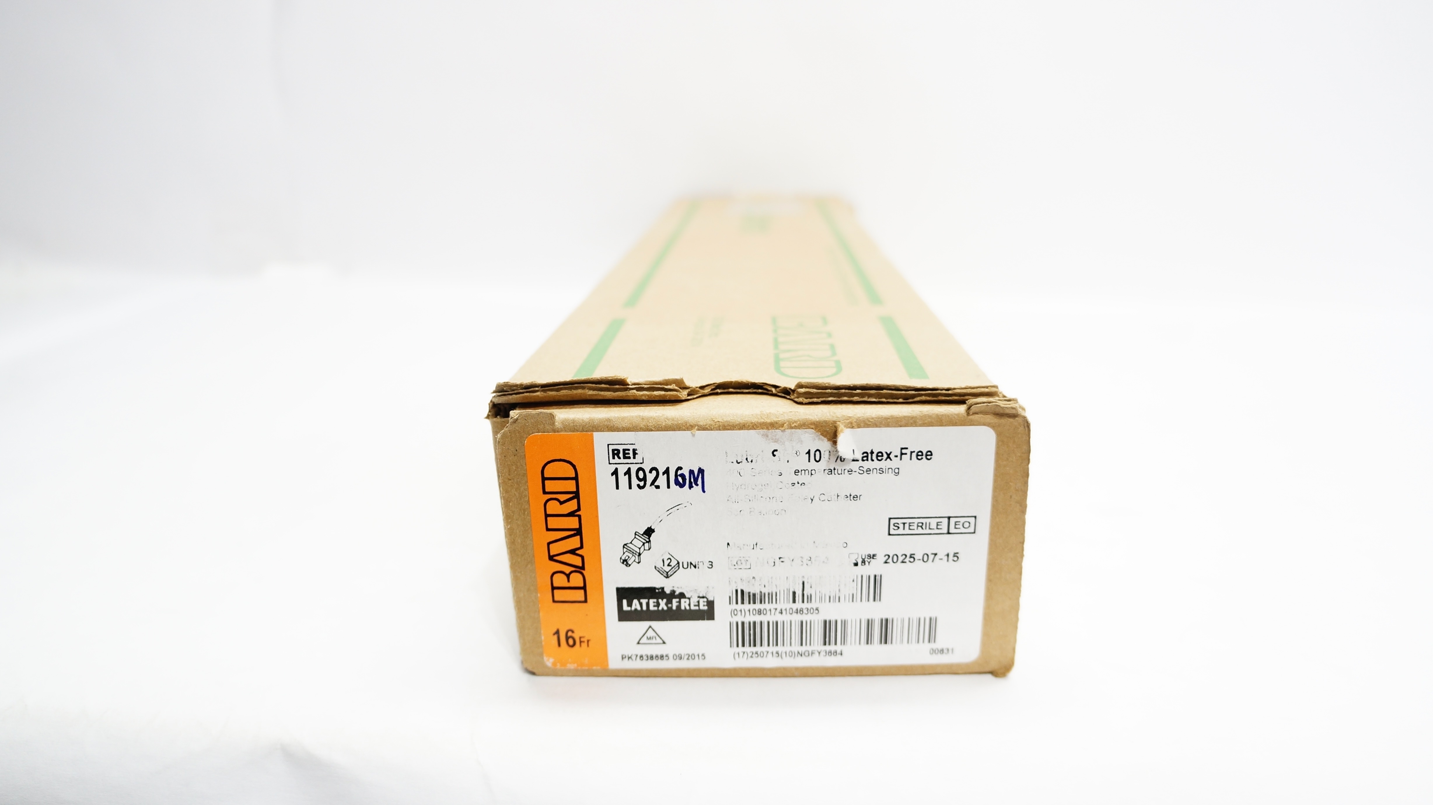 Bard 119216M Lubri-Sil 400-Series Temperature-Sensing Foley Cath. 16Fr-Box of 12