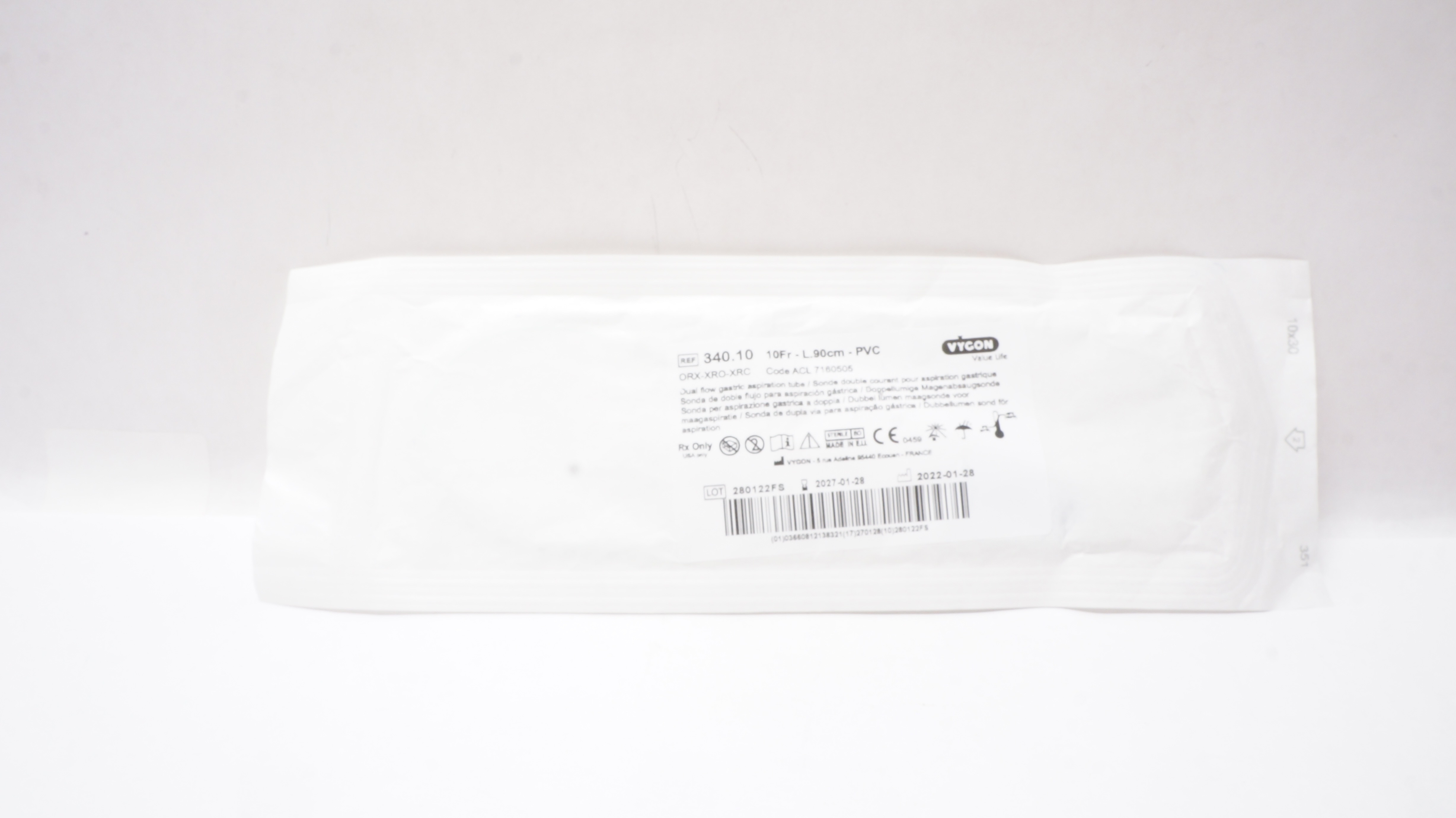 Vygon 340.10 Double Lumen Gastric Tube 10Fr x 90cm