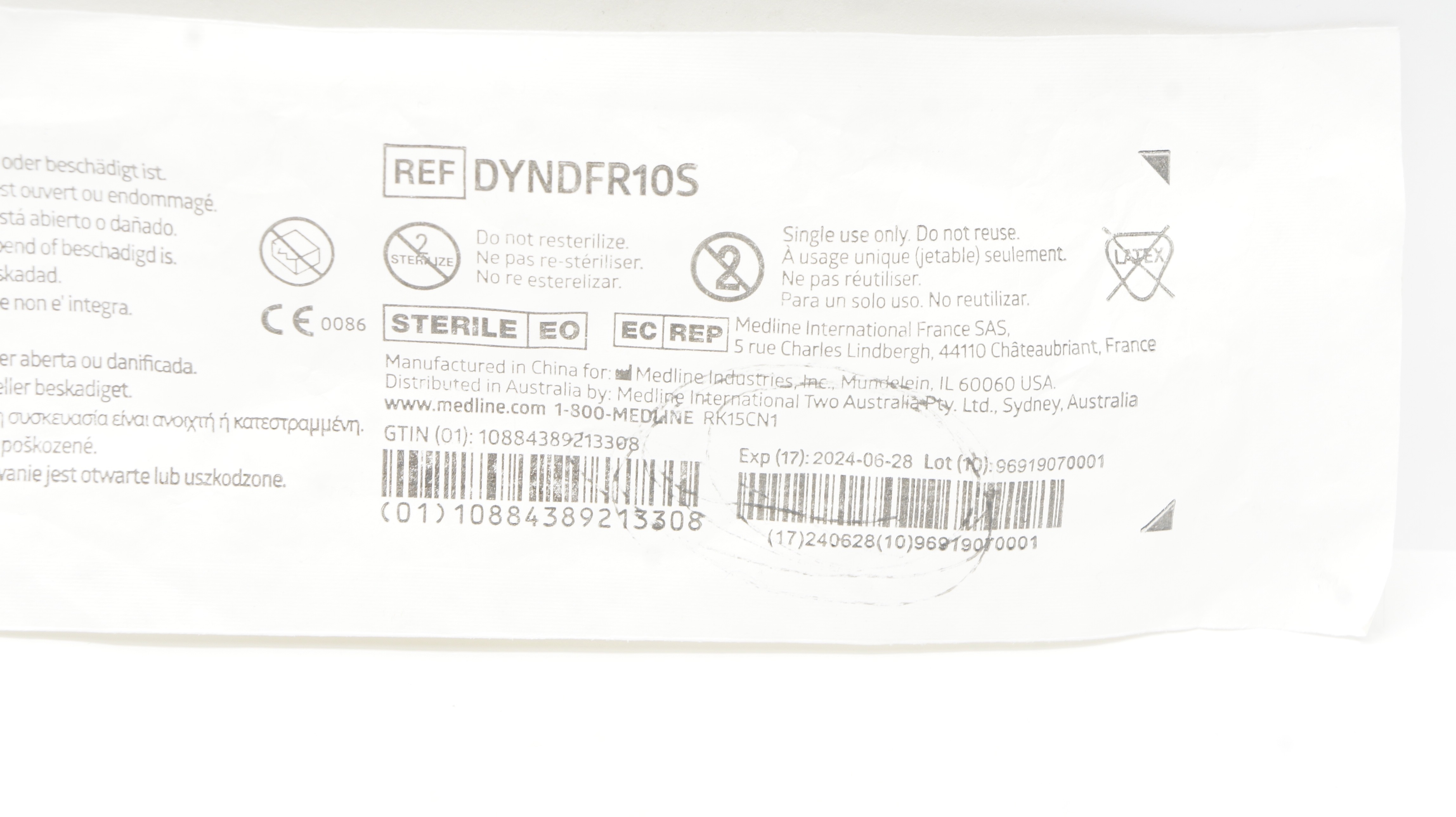Medline DYNDFR10S Frazier, Control Vent 10Fr (x)