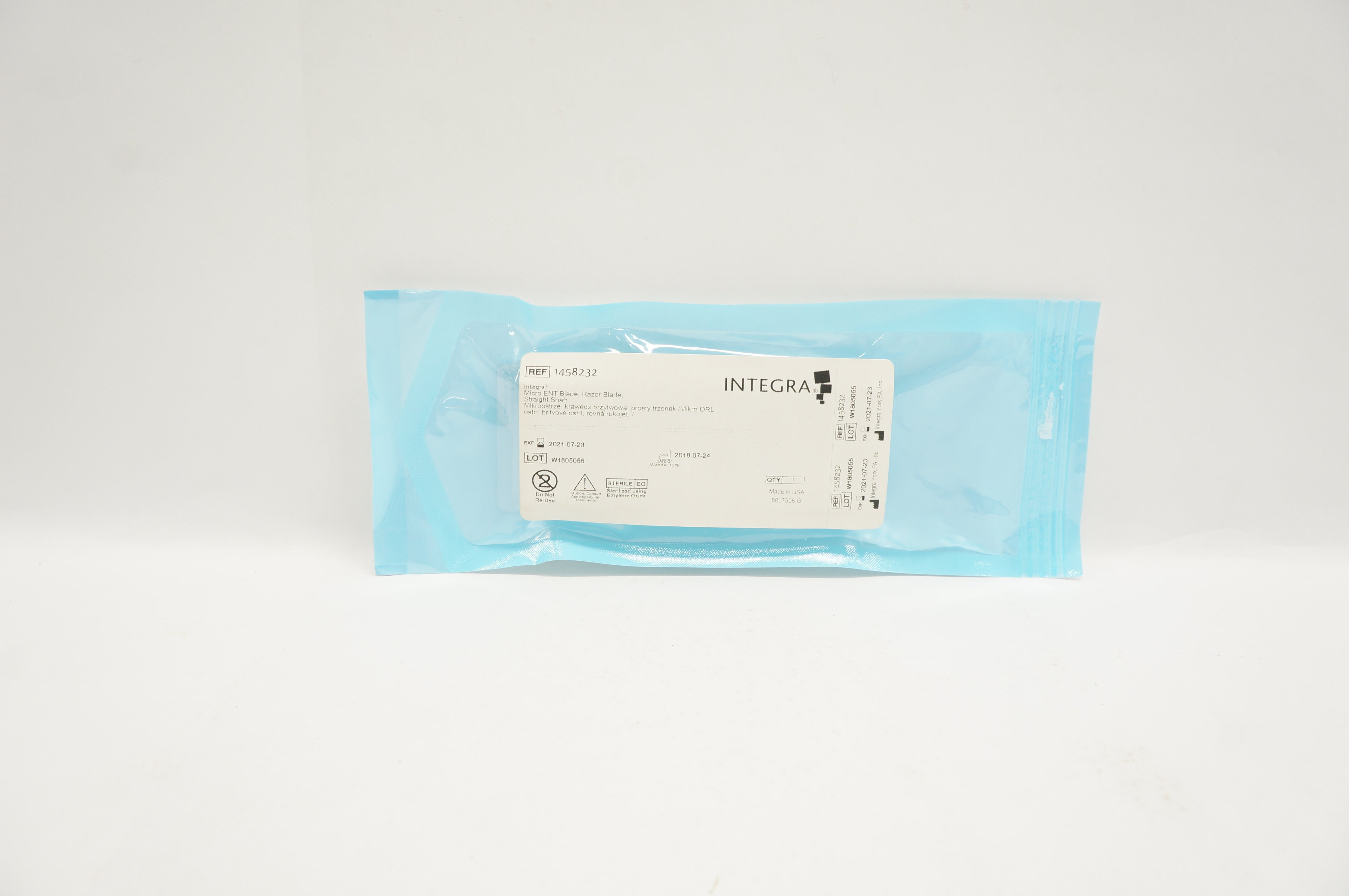 Integra 1458232 Micro ENT Blade, Razor Blade, Straight Shaft (x)