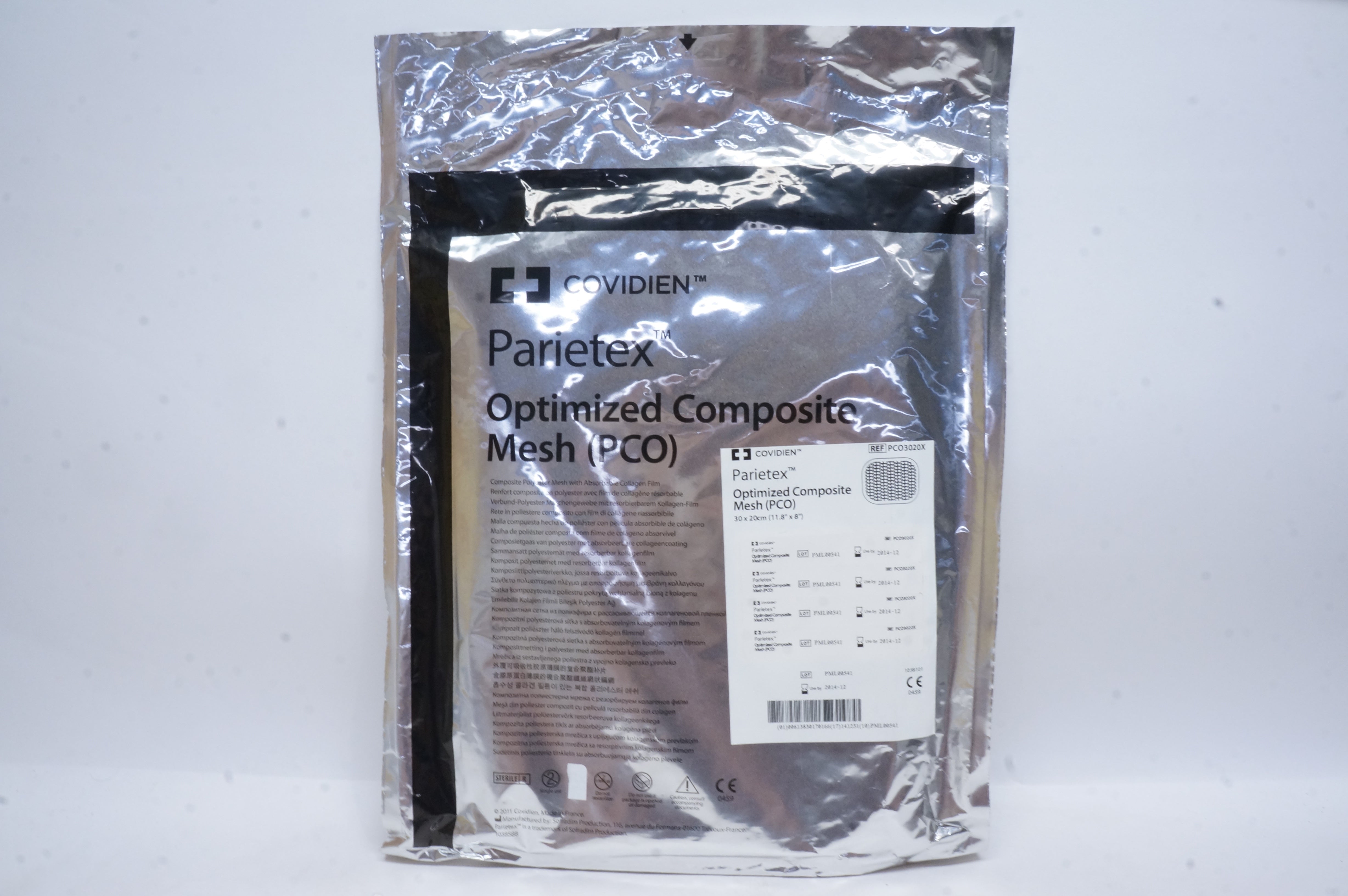 Covidien PCO3020X Parietex Optimized Composite Mesh 30cm x 20cm (x)