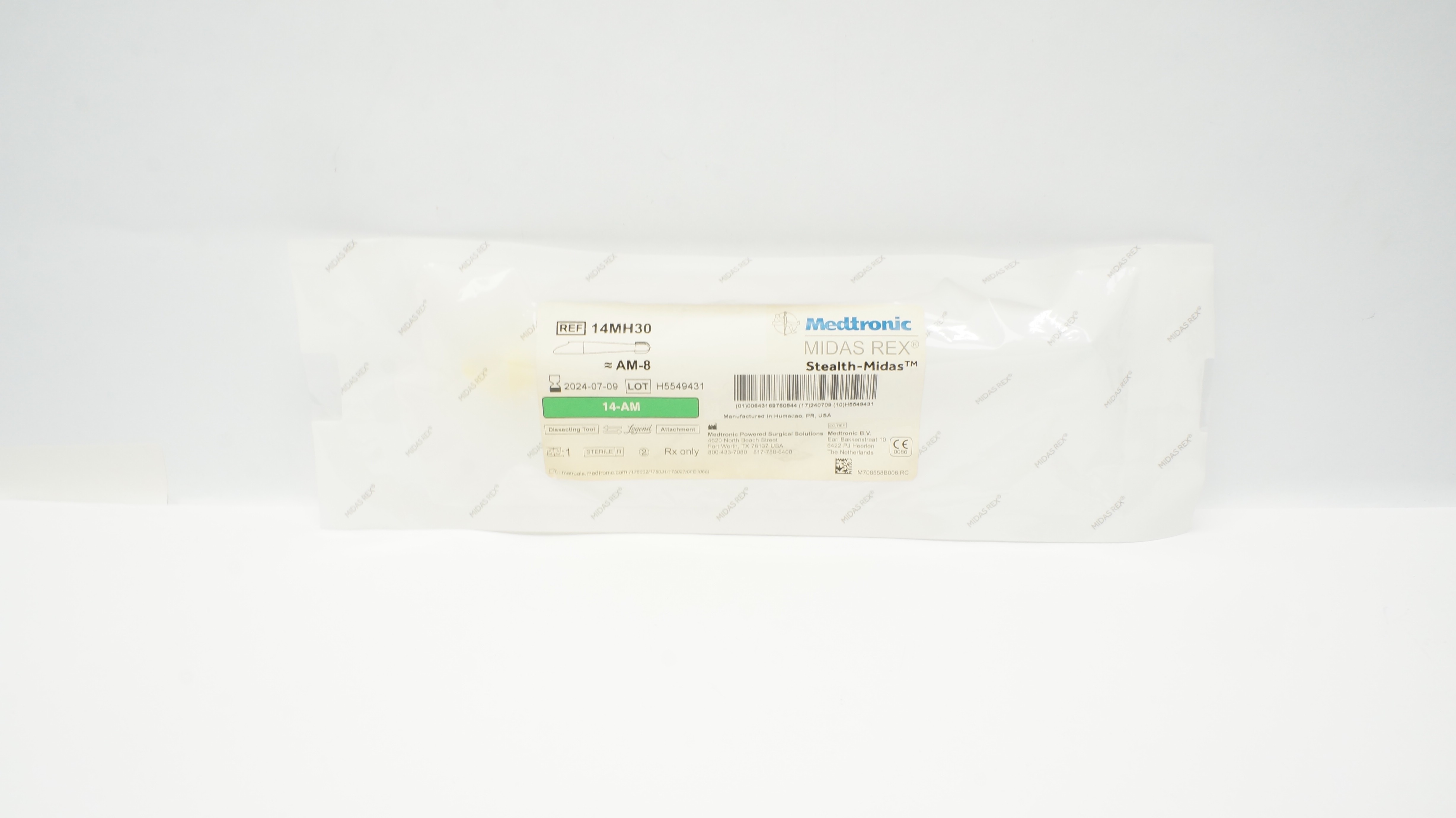 Medtronic 14MH30 Midas Rex, Steal-Midas,  ≈AM-8, 14-AM Dissecting Tool (x)