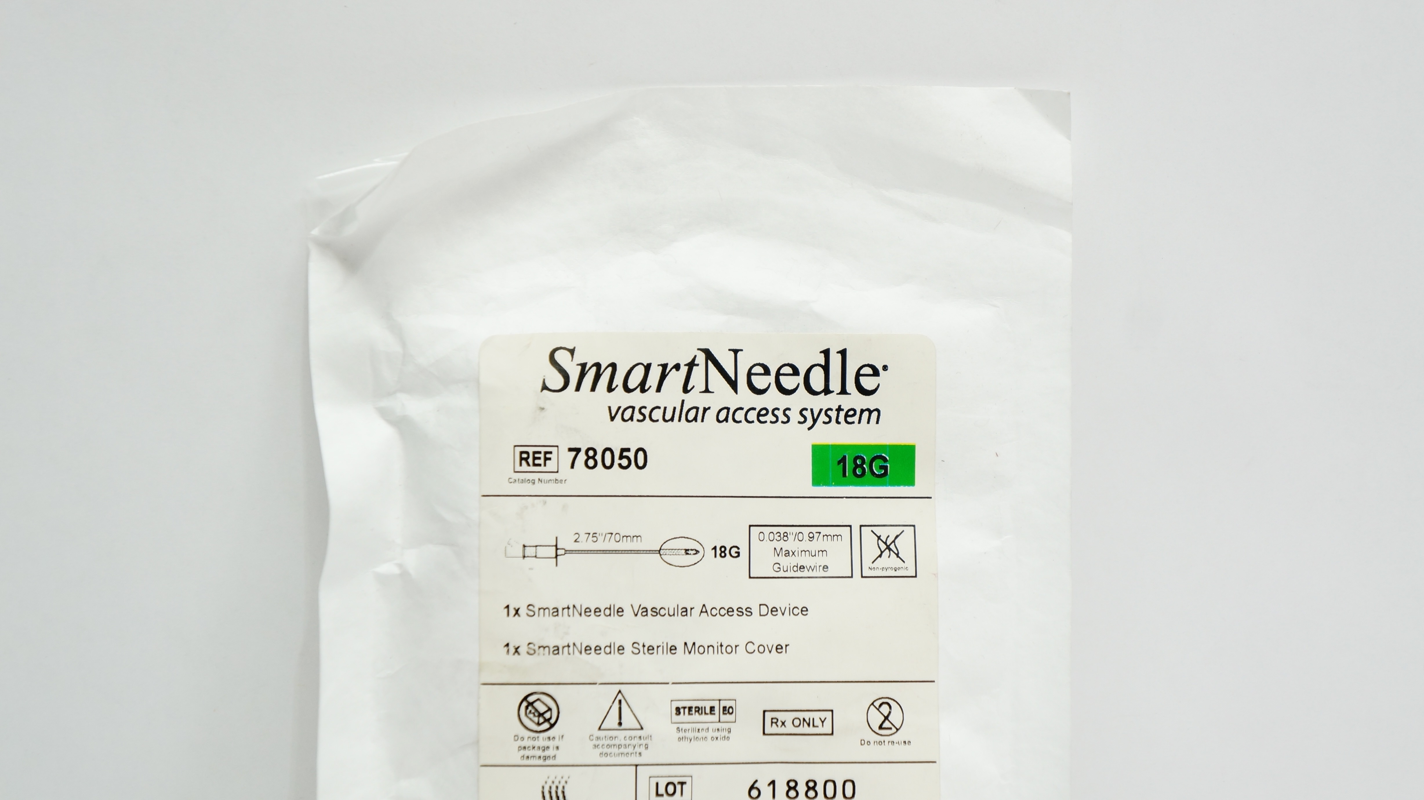 Vascular 78050 Smart Needle Vascular Access System 18G (x)
