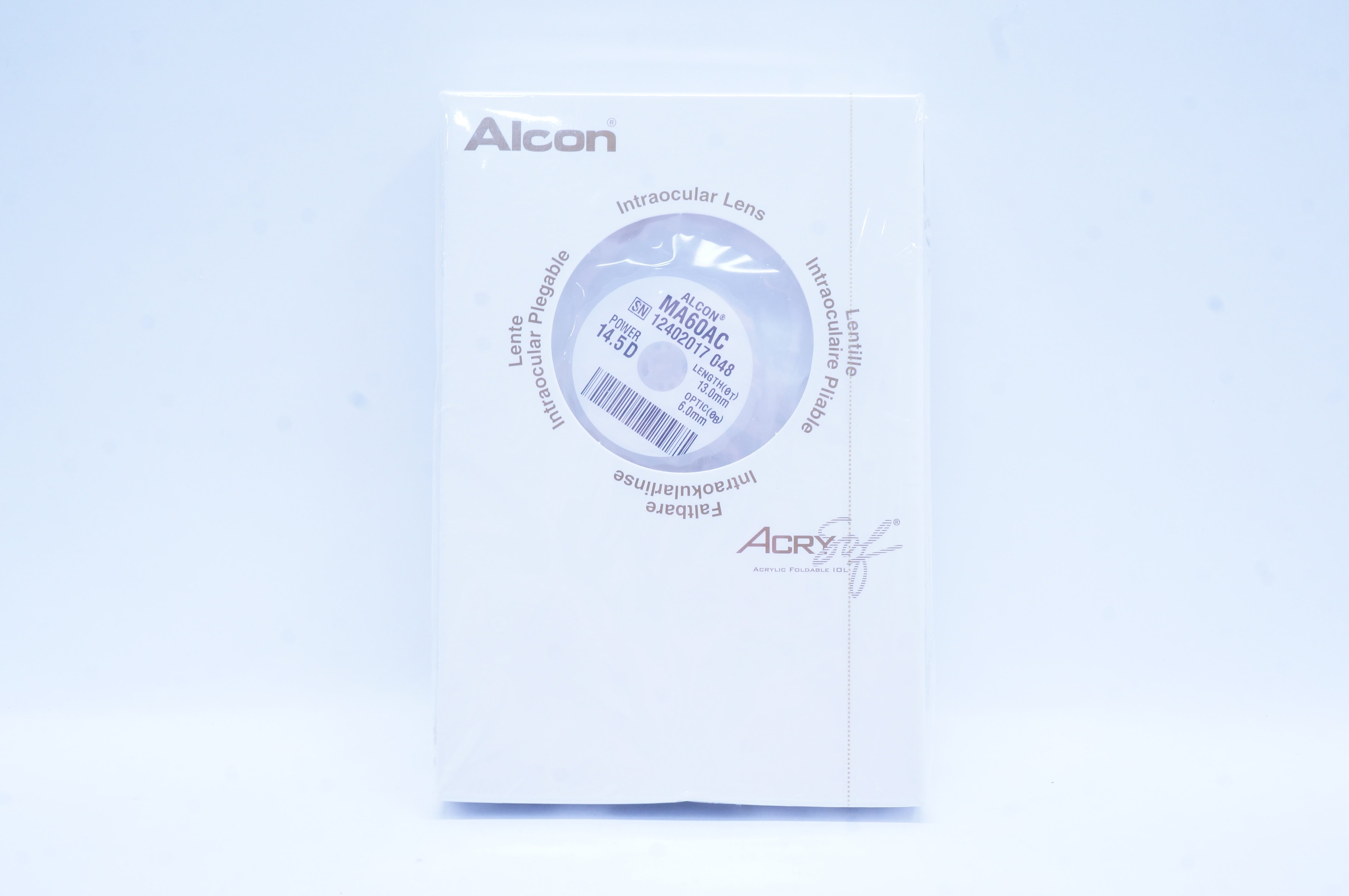 Alcon Laboratories MA60AC AcrySof Intraocular Lens 14.5 D x 6.0mm x 13.0mm (x)