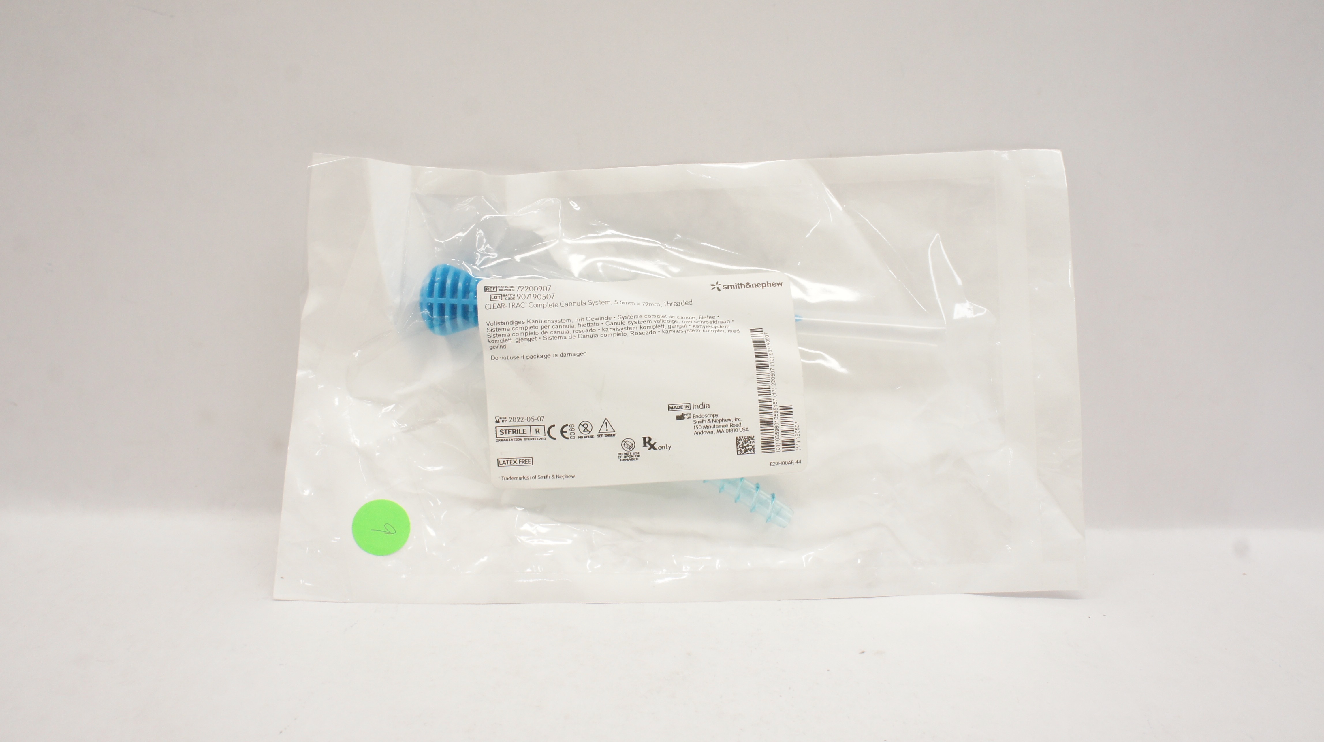 Smith&Nephew 72200907 Clear-Trac Complete Cannula System, 5.5mm x 72mm (x)