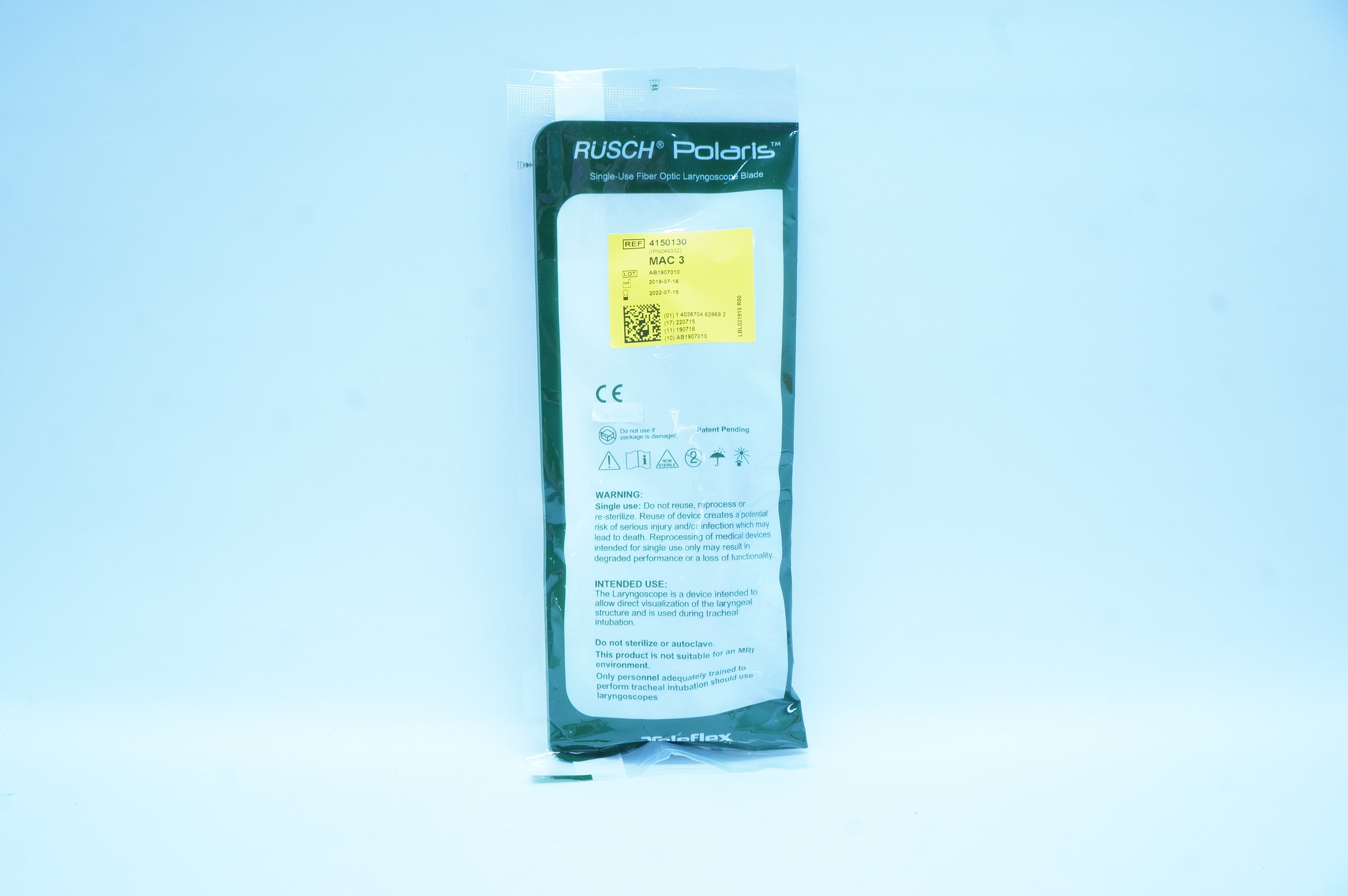 Teleflex 4150130 Rusch Polaris Fiber Optic Laryngoscope Blade MAC 3 (x)