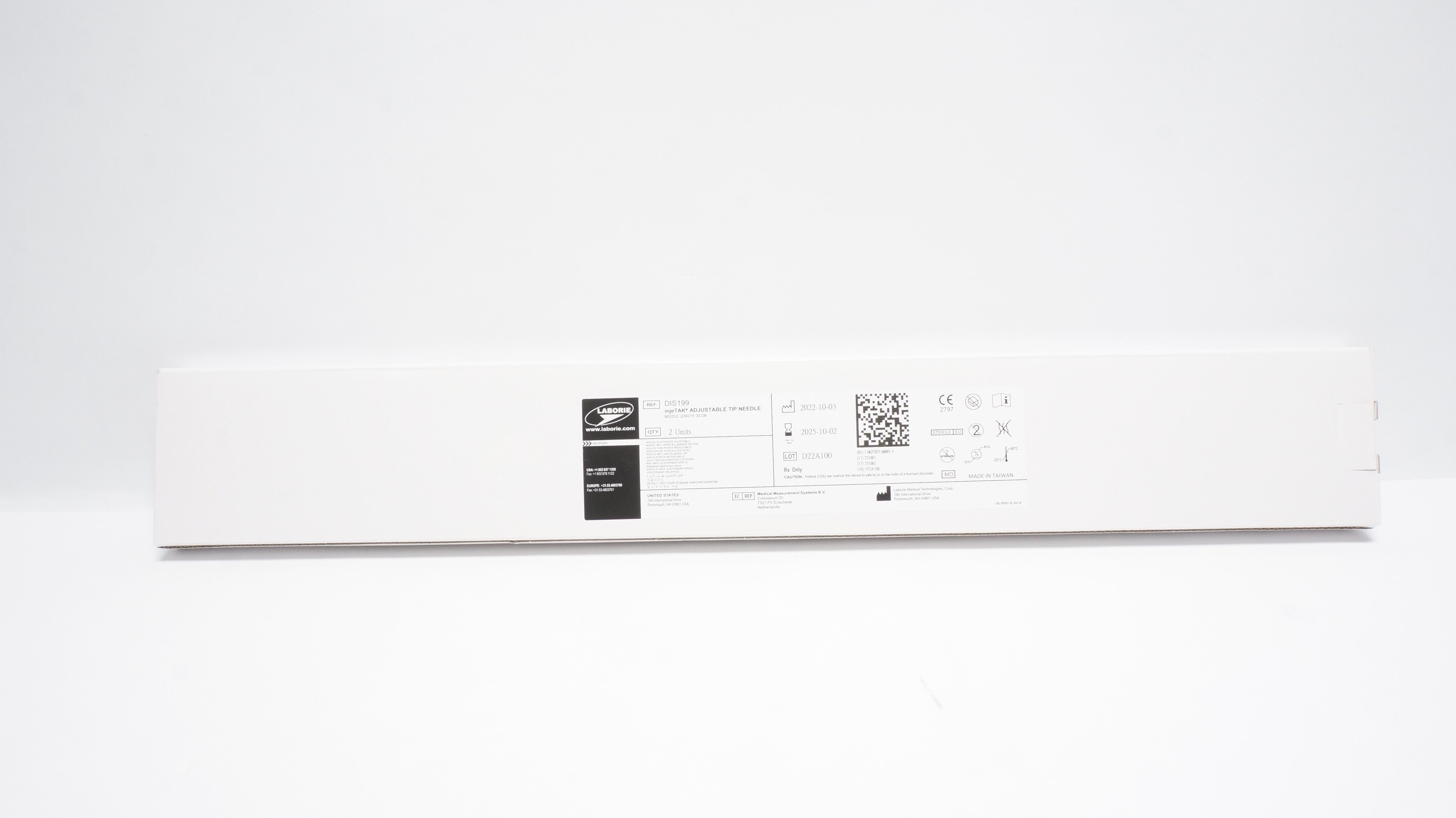 Laborie DIS199 InjeTak Adjustable Tip Needle (x) - Pack of 2