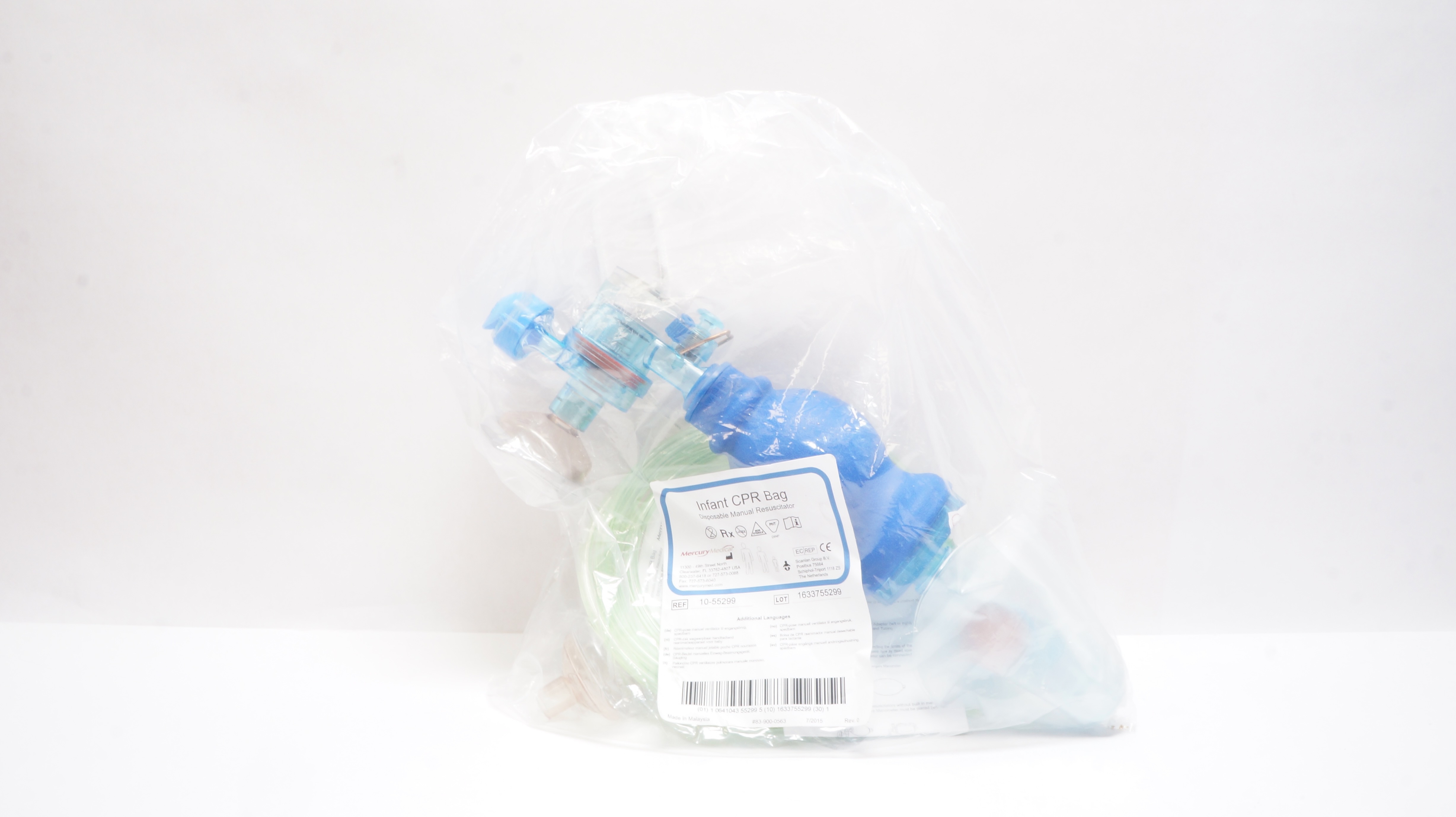 Mercury 10-55299 Infant CPR Bag Disposable Manual Resuscitator