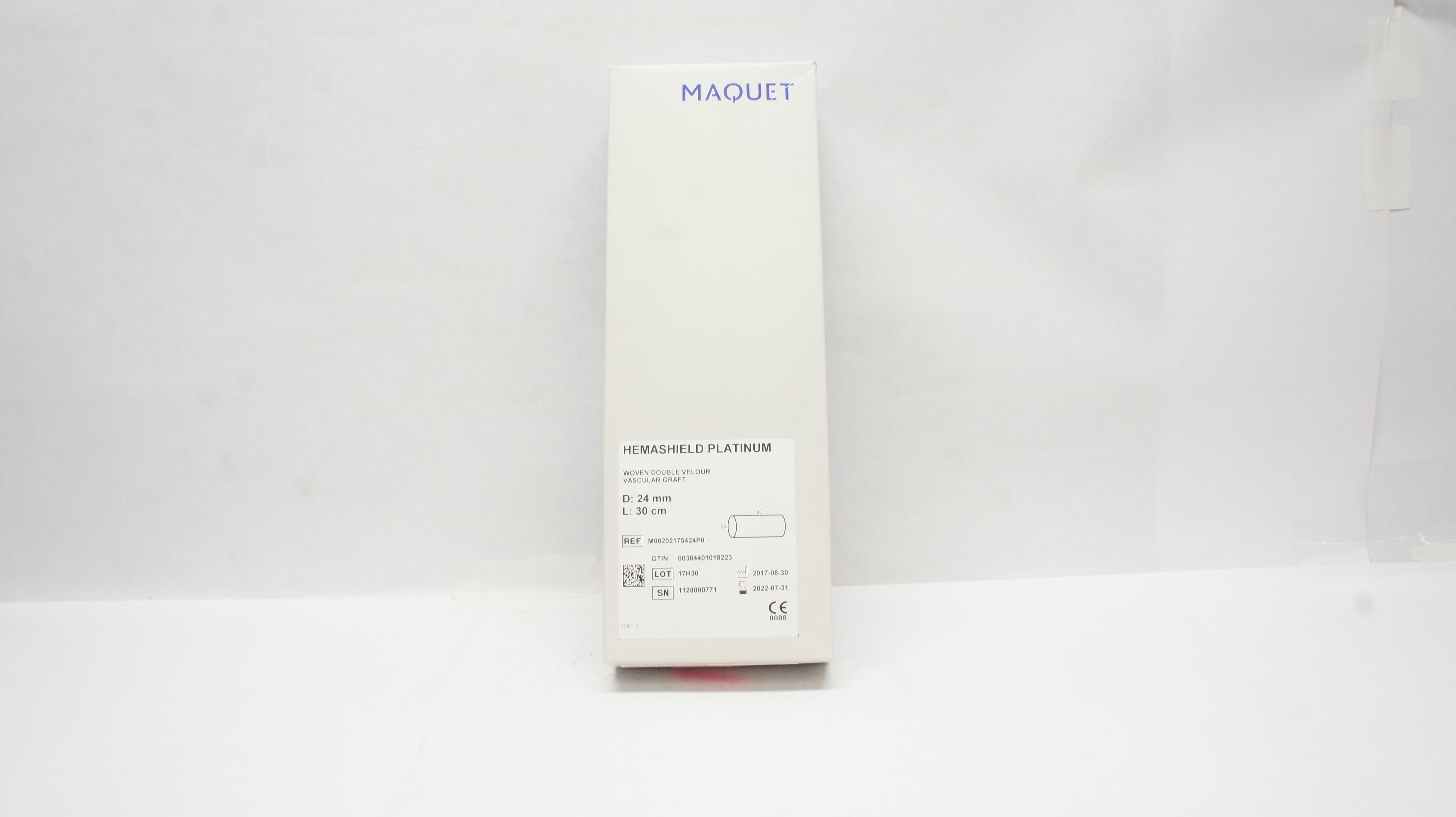 Maquet M00202175424P0 Hemashield Platinum Woven Double Velour Vascular Graft (x)
