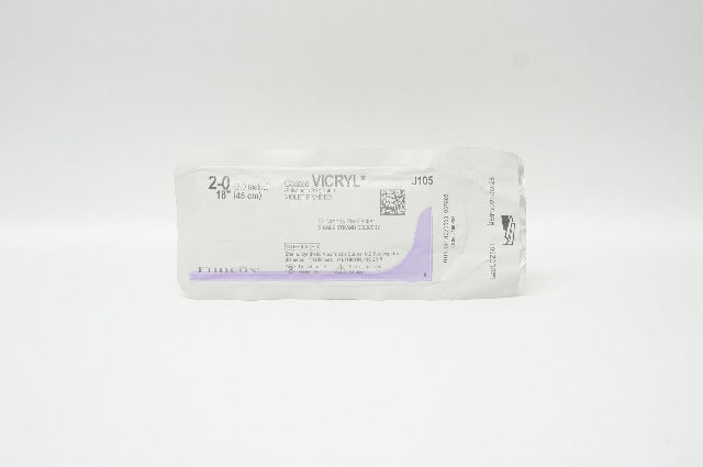 Ethicon J105 2-0 Coated VICRYL, Violet Braided, 18inch (x)