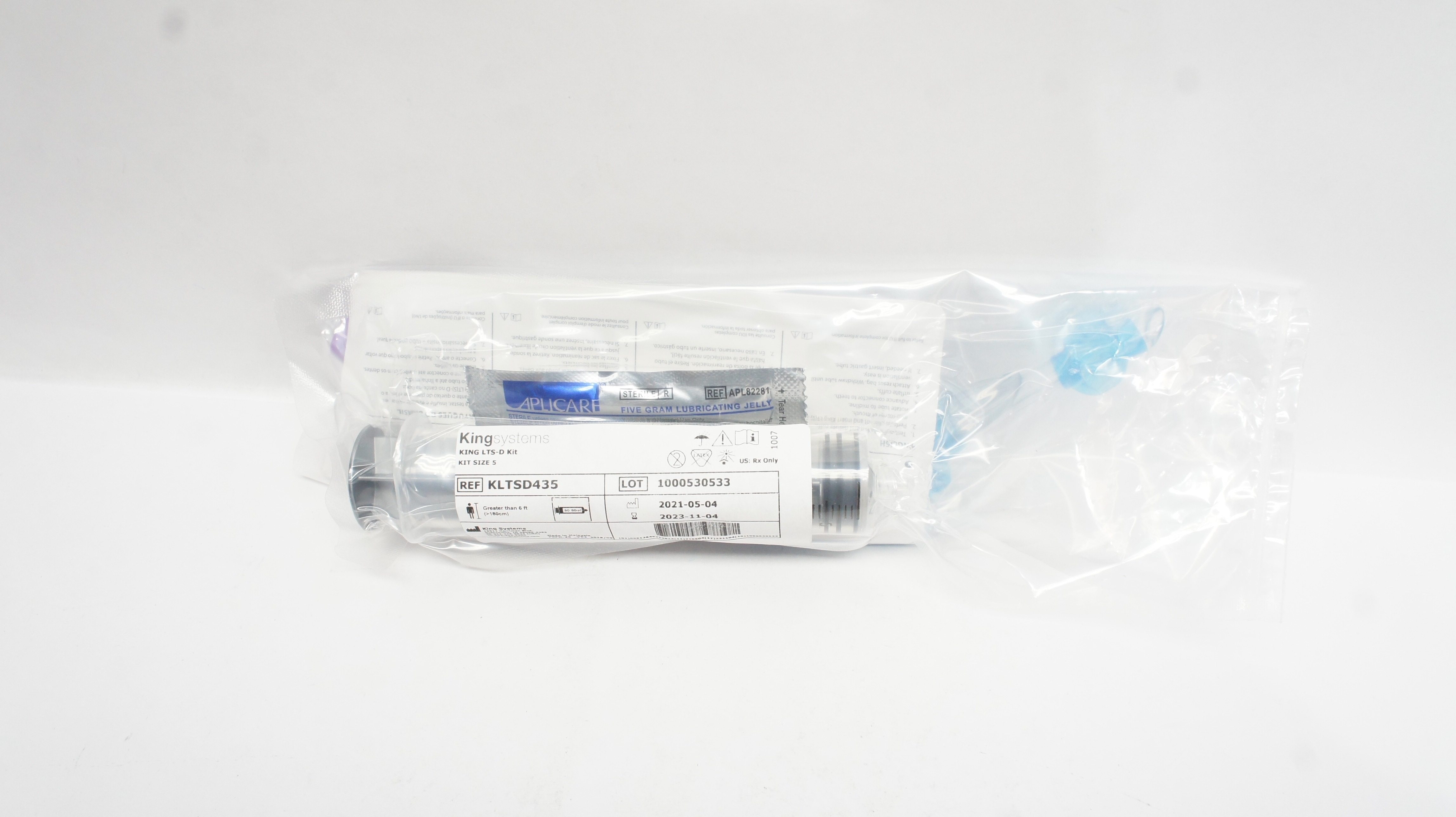 King Systems KLTSD435 AMBU King LTS-D Kit Size 5, >6ft. 60-80ml (x)