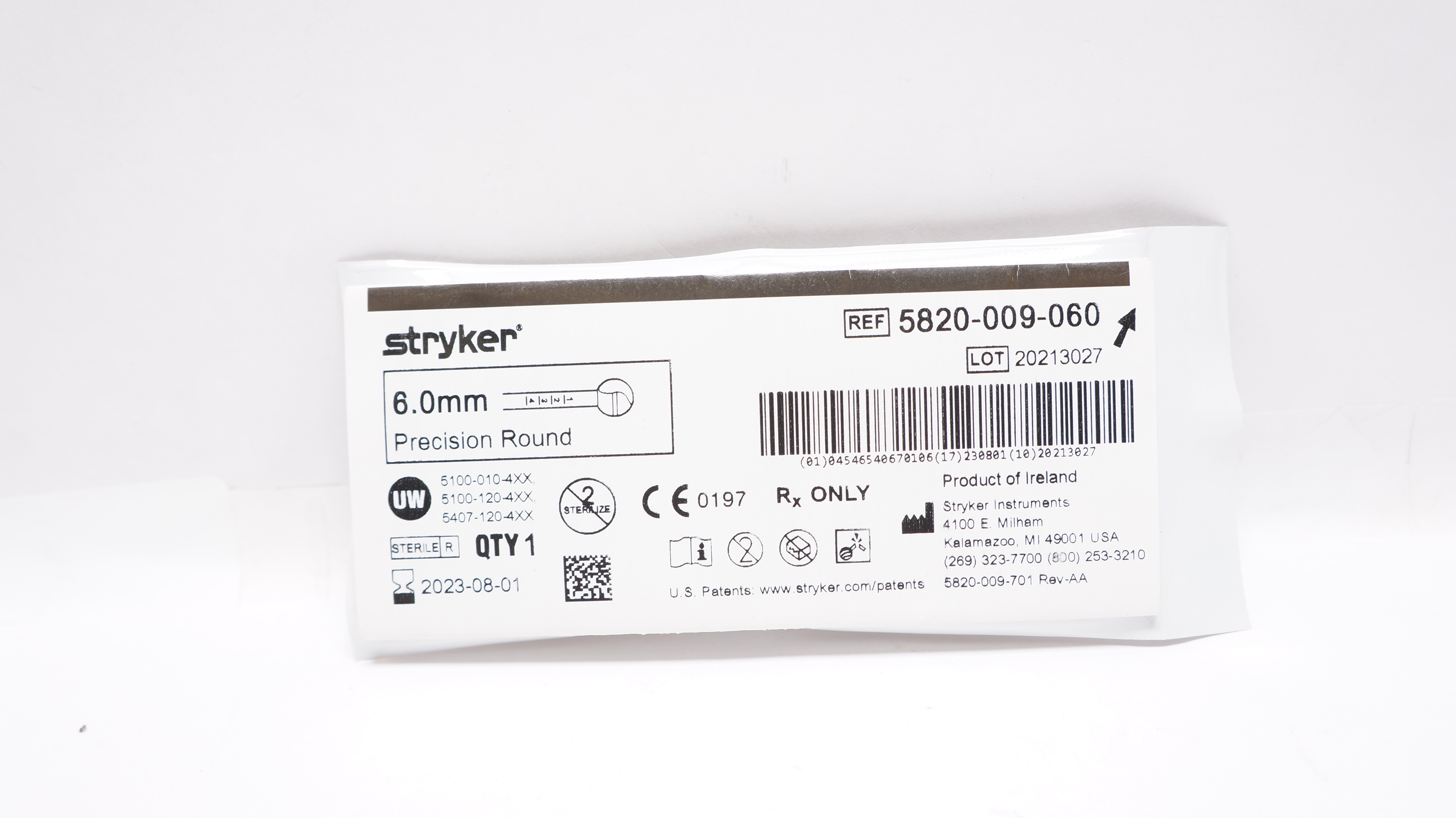 Stryker 5820-009-060 Precision Round 6.0mm (x)