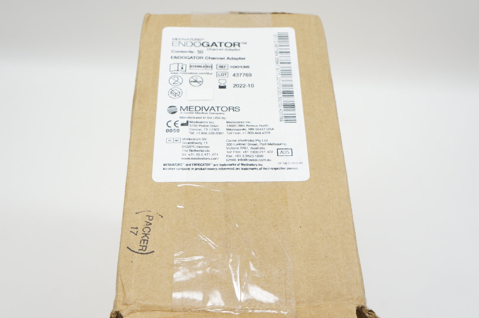 Medivators 100136 ENDOGATOR Channel Adapter - Box of 50