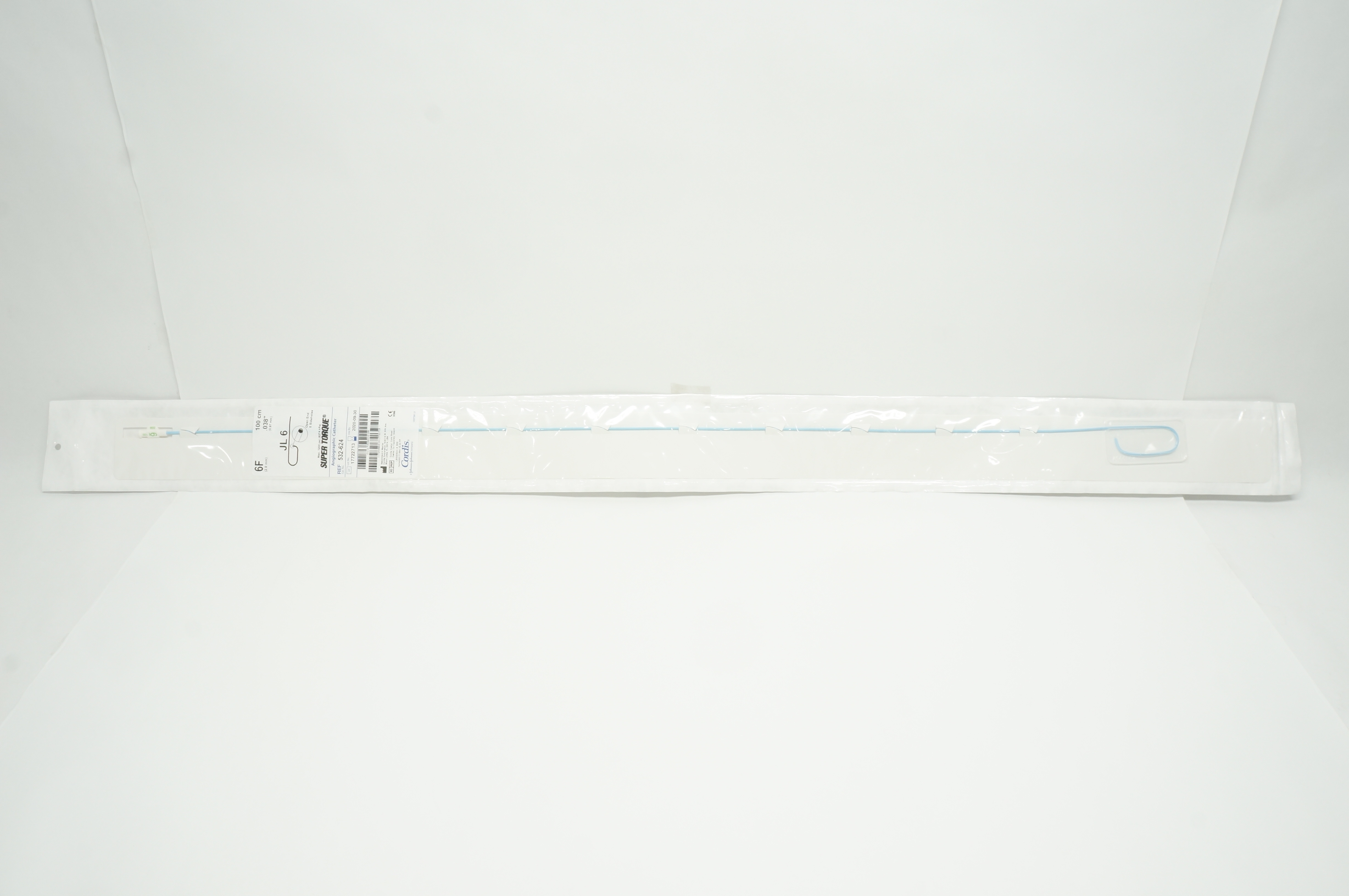 Cordis 532-624 Super Torque JL 6 Angiographic Cath. 6F x .038inch x 100cm (x)