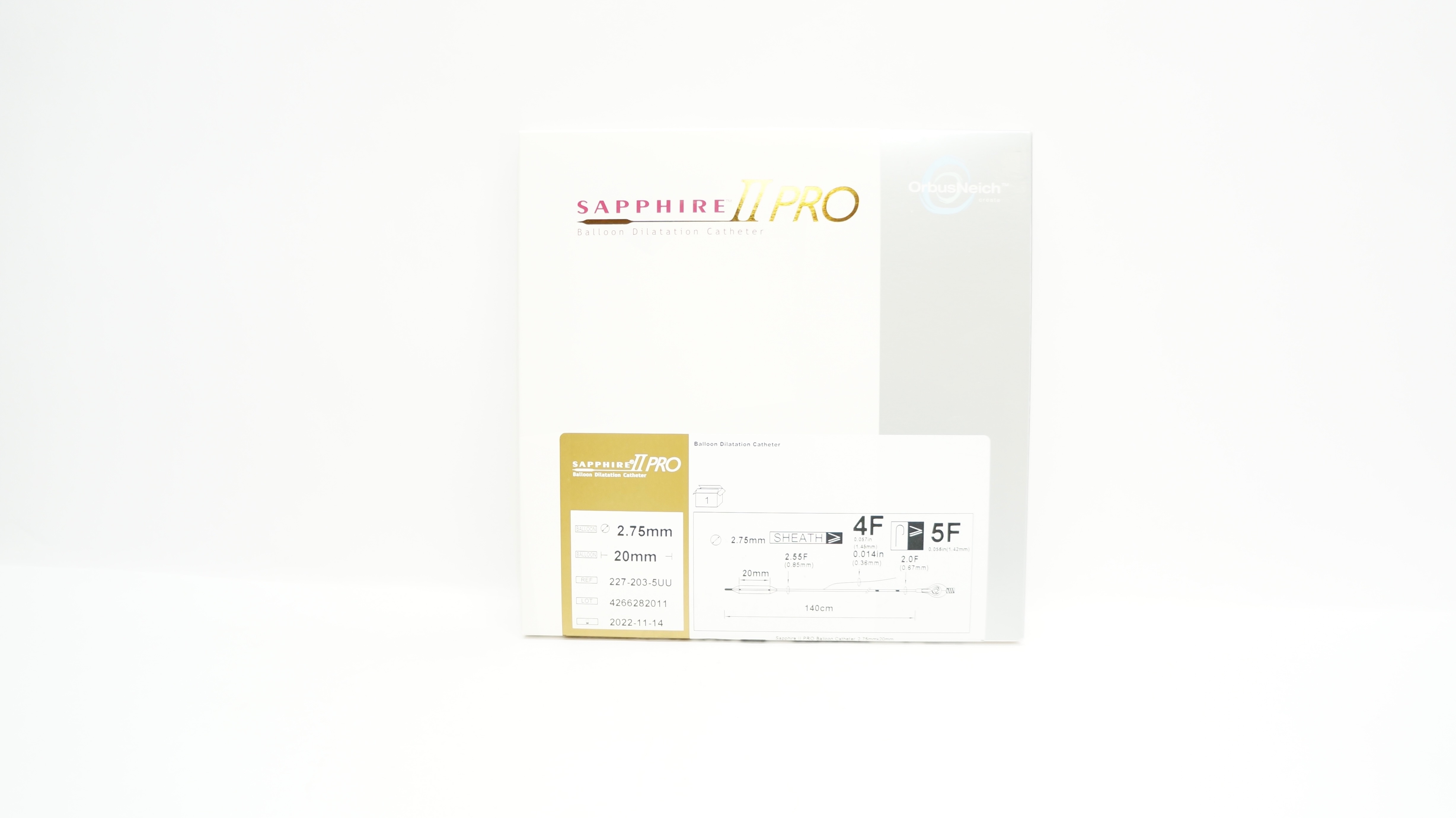 OrbusNeich 227-203-5UU Sapphire II Pro Balloon Dilatation Catheter 20mm (x)