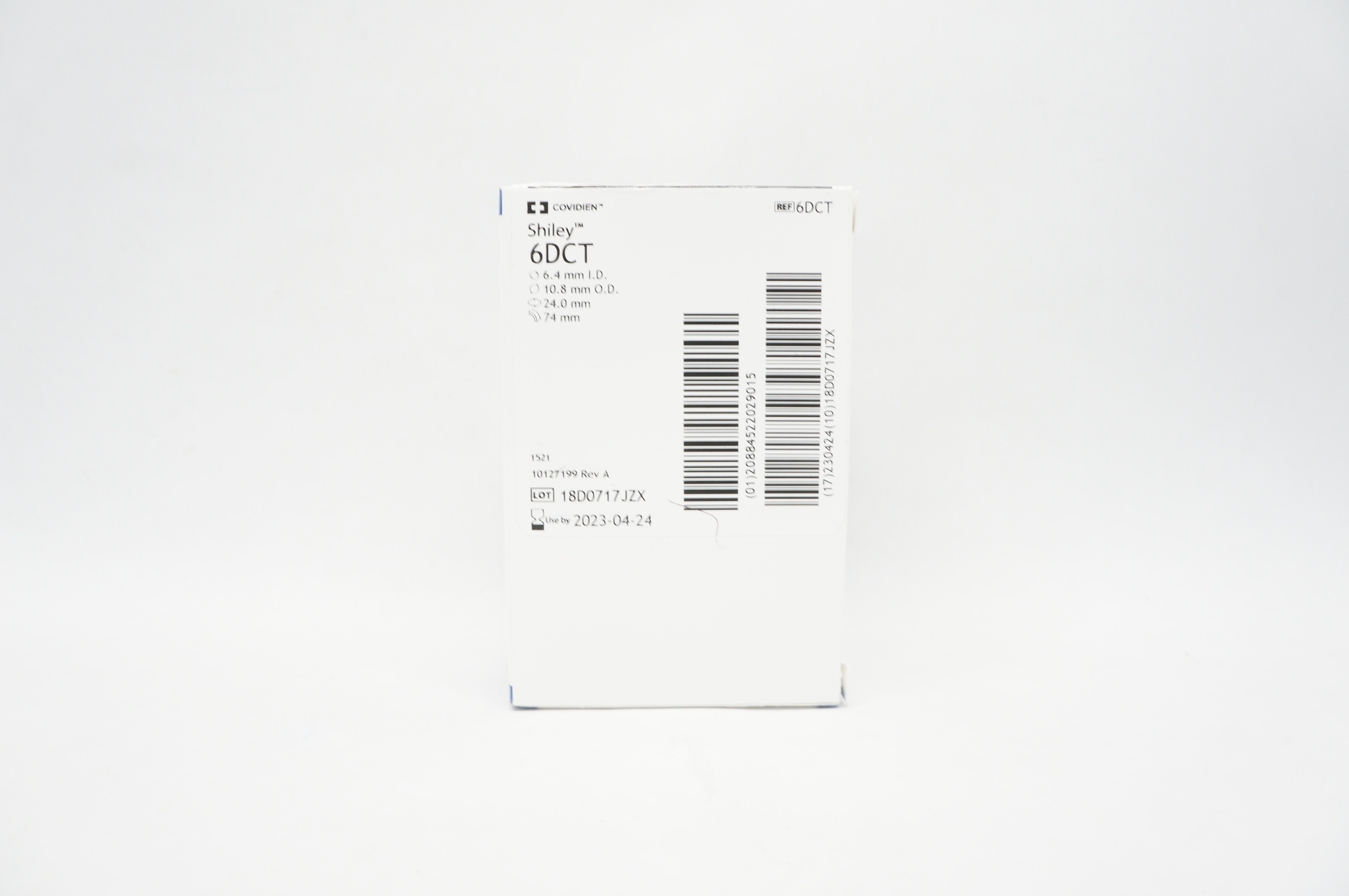 Covidien 6DCT Shiley Tracheostomy Tube Cuffed 6.4 I.D. x 10.8 O.D. x 24.0 x 74mm