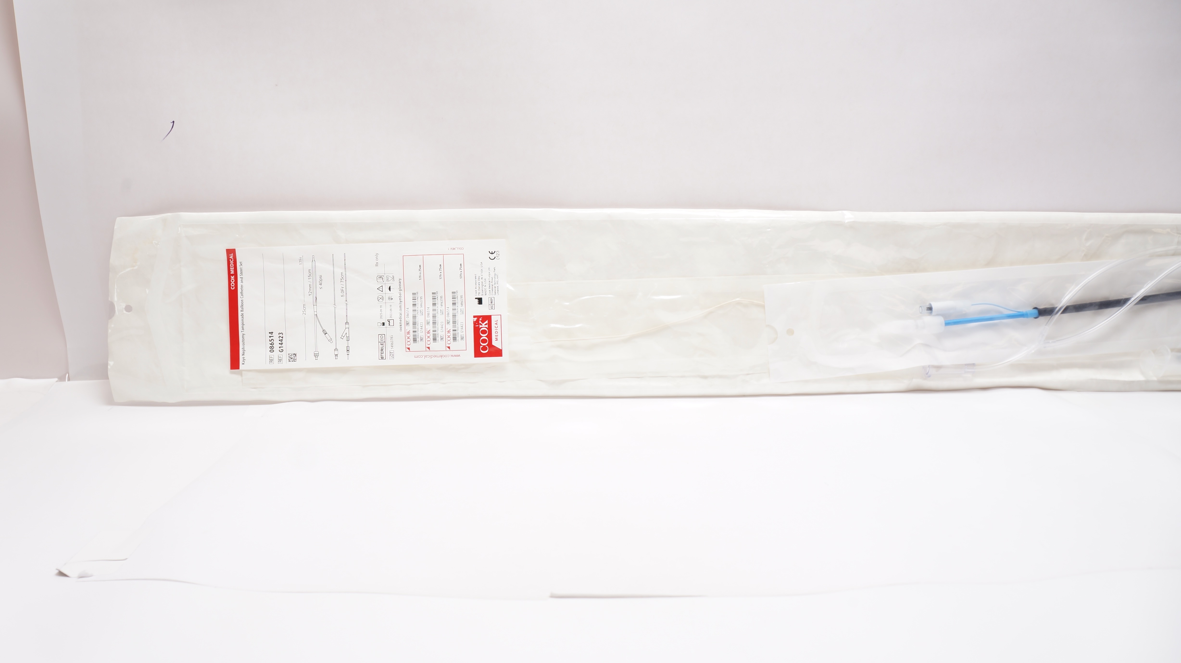 Cook Medical G14423 Kaye Nephrostomy Tamponade Cath. & Stnt. Set 17Fr x 25cm