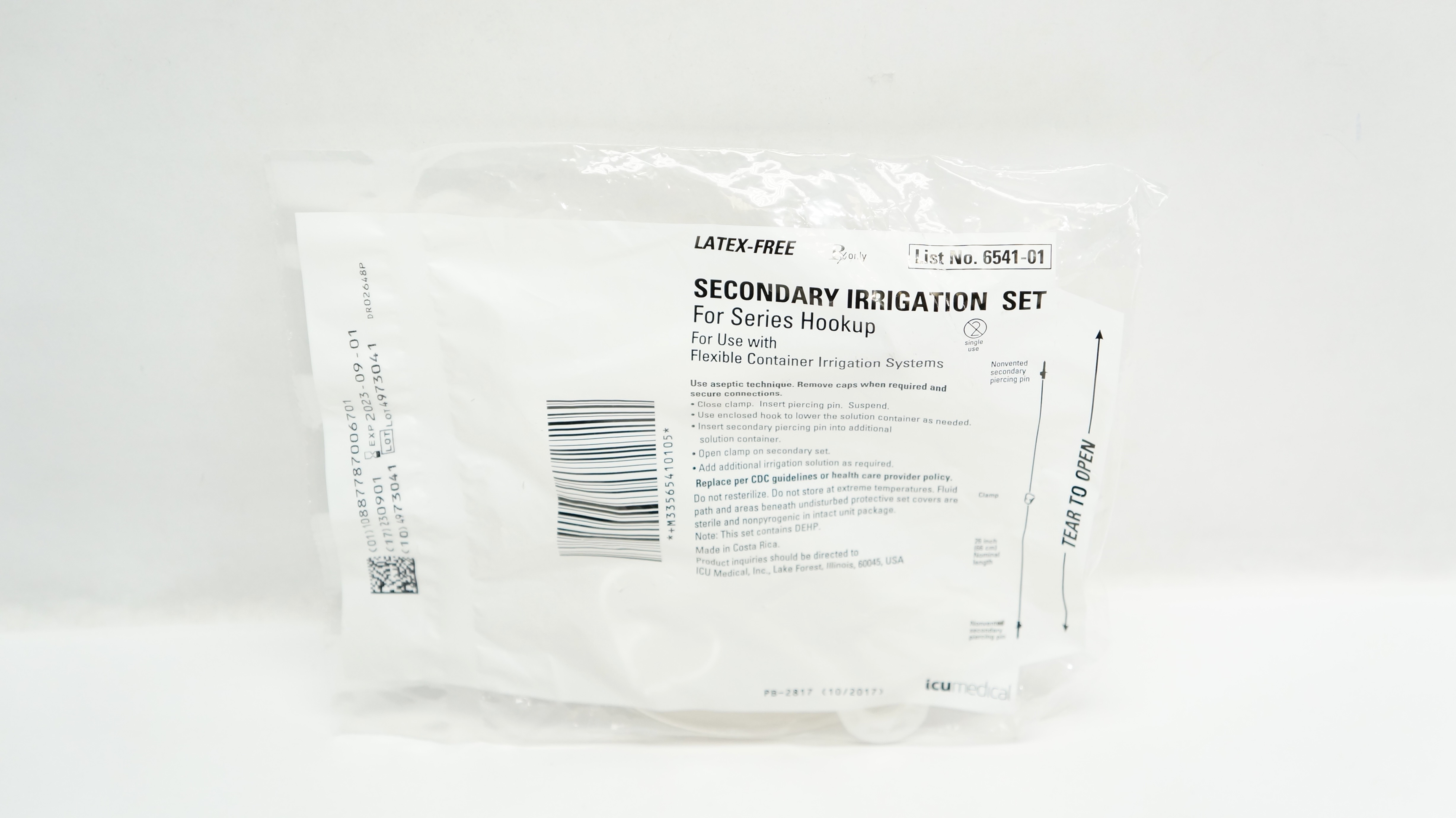 Icu Medical 6541-01 Secondary Irrigation Set For Series Hookup