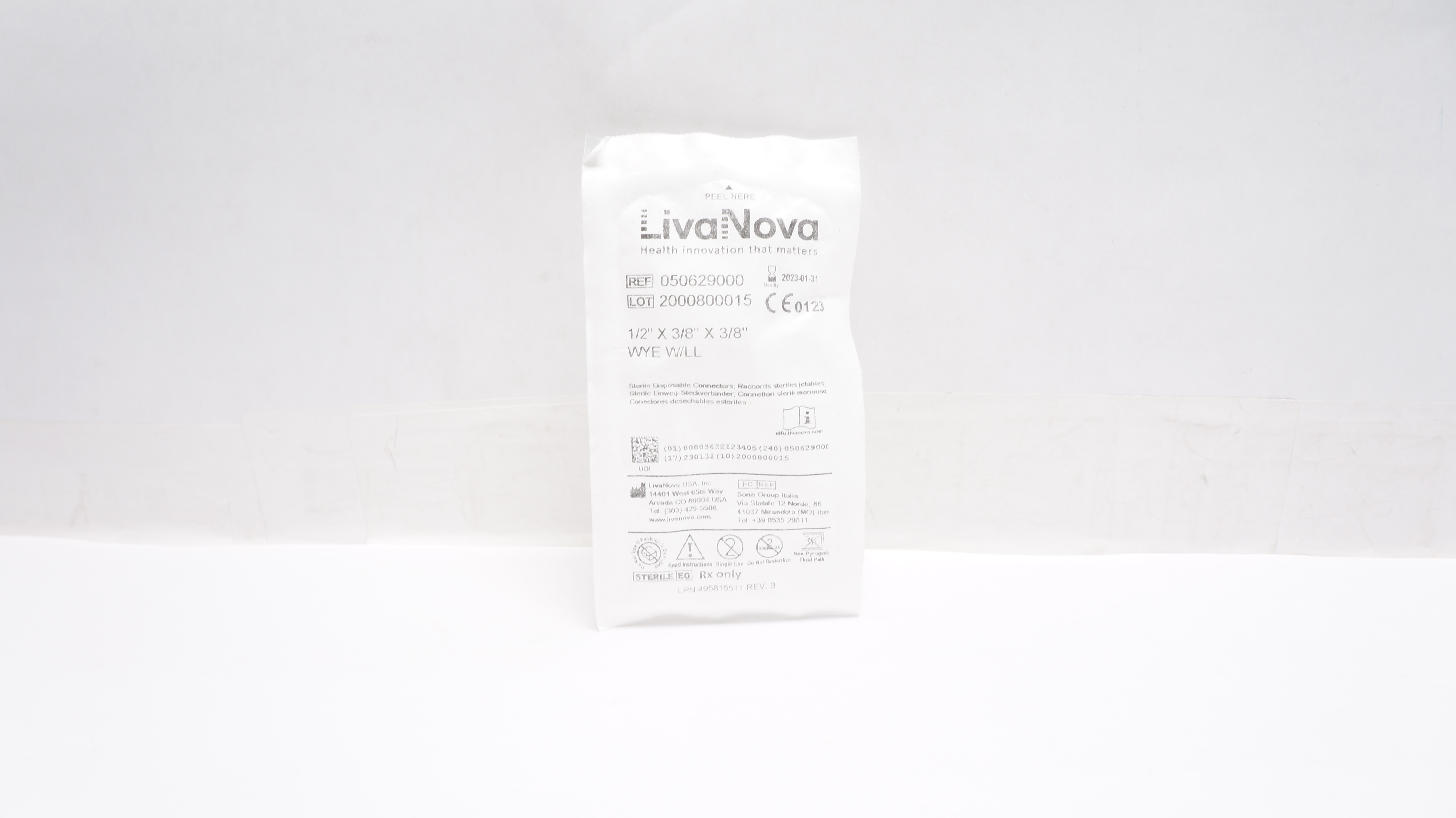 LivaNova 050629000 WYE W/LL 1/2In x 3/8In x 3/8In (x)