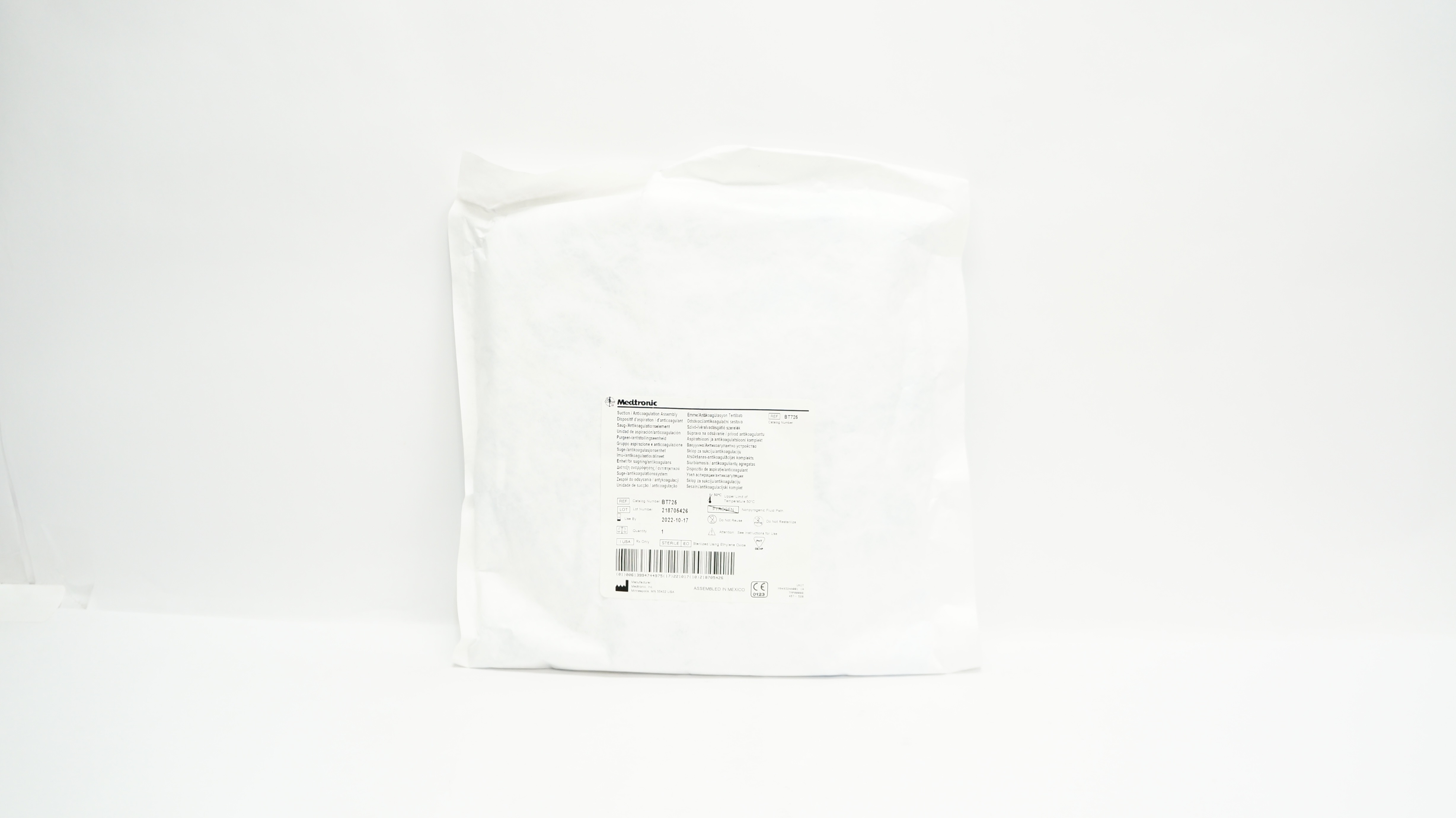 Medtronic BT725 Suction/Anticoagulation Assembly (x)