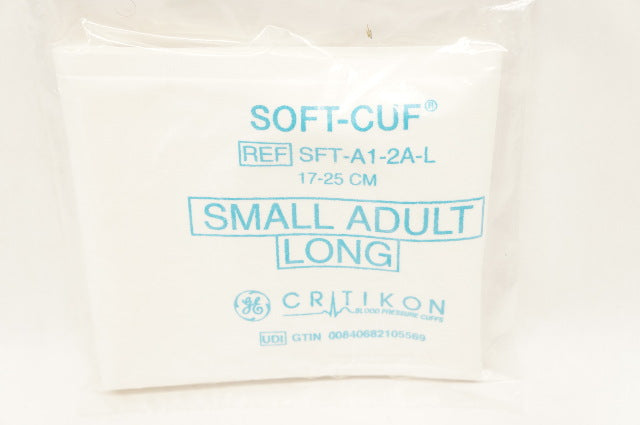 GE SFT-A1-2A-L Critikon Soft-Cuf Blood Pressure Cuffs Small Adult Long 17- 25cm