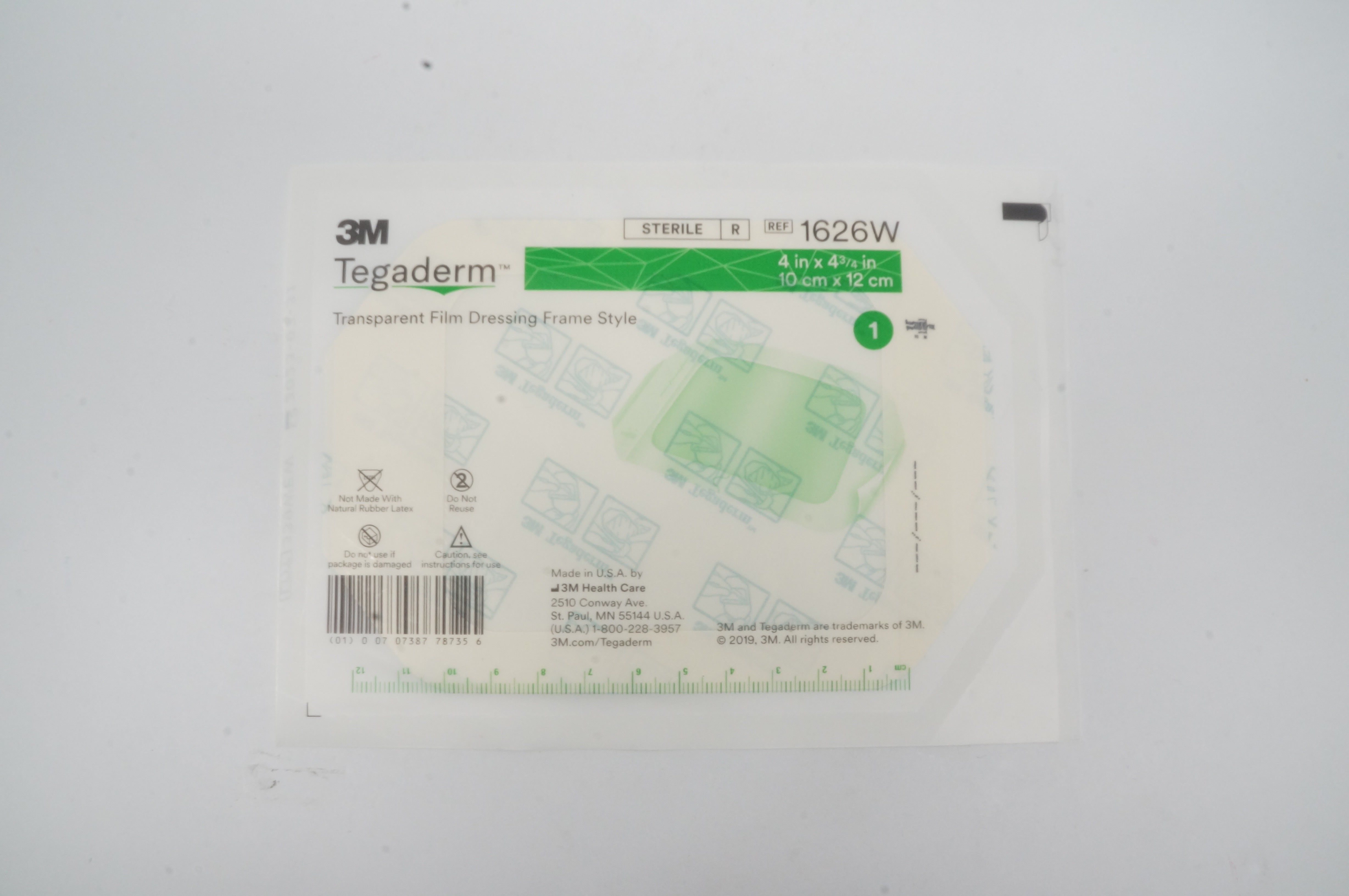 3M 1626W Tegaderm Transparent Film Dressing Frame Style 4 inch x 4 3/4 inch