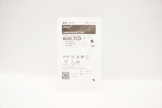Covidien 80XLTCD Shiley Tracheostomy Tube XLT Cuffed 8.0 ID x 13.3OD x 35.0mm