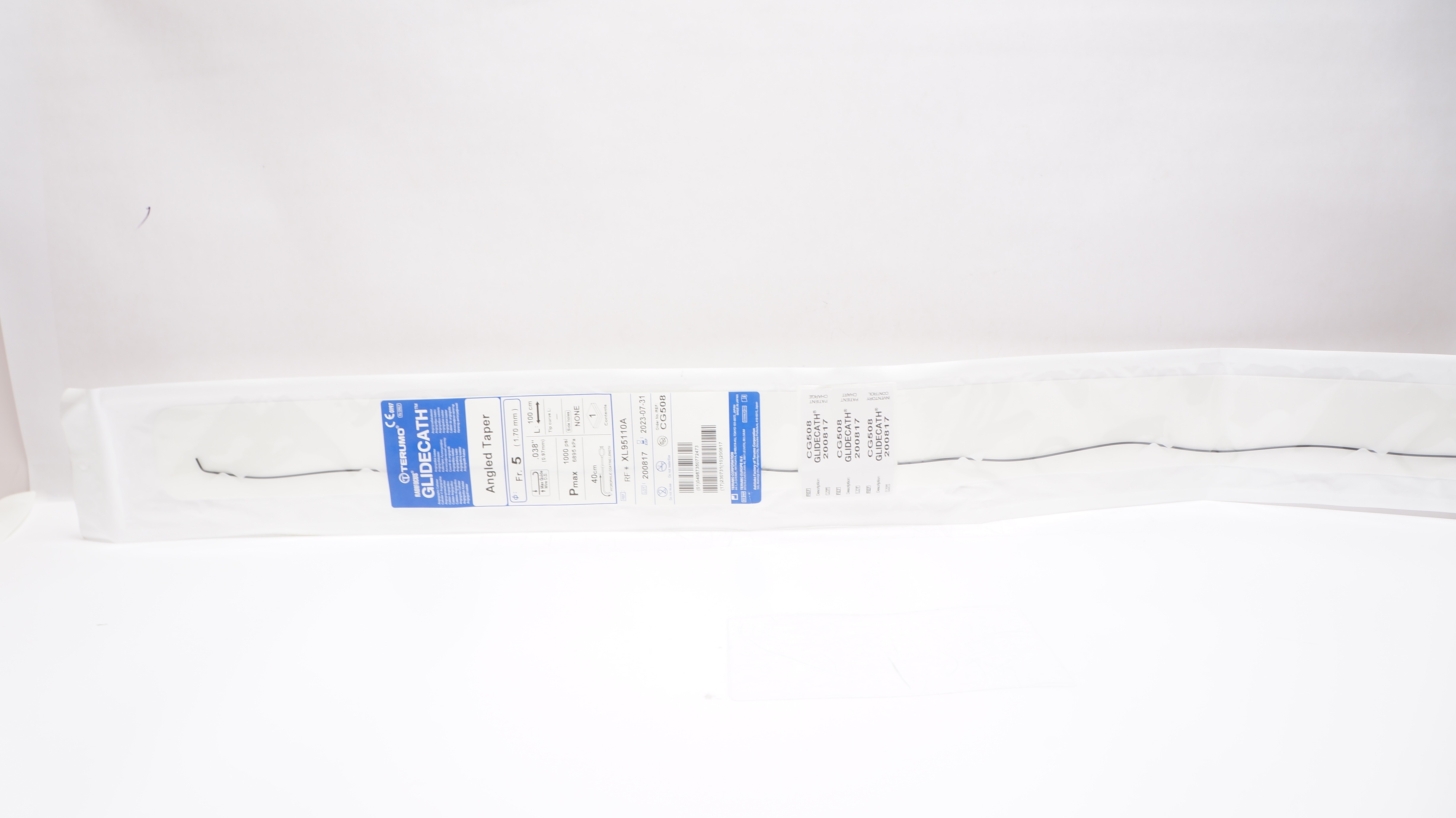 Terumo XL95110A Radifocus Glidecath Angiograthic Cath. 5Fr x .038inch x 40cm (x)