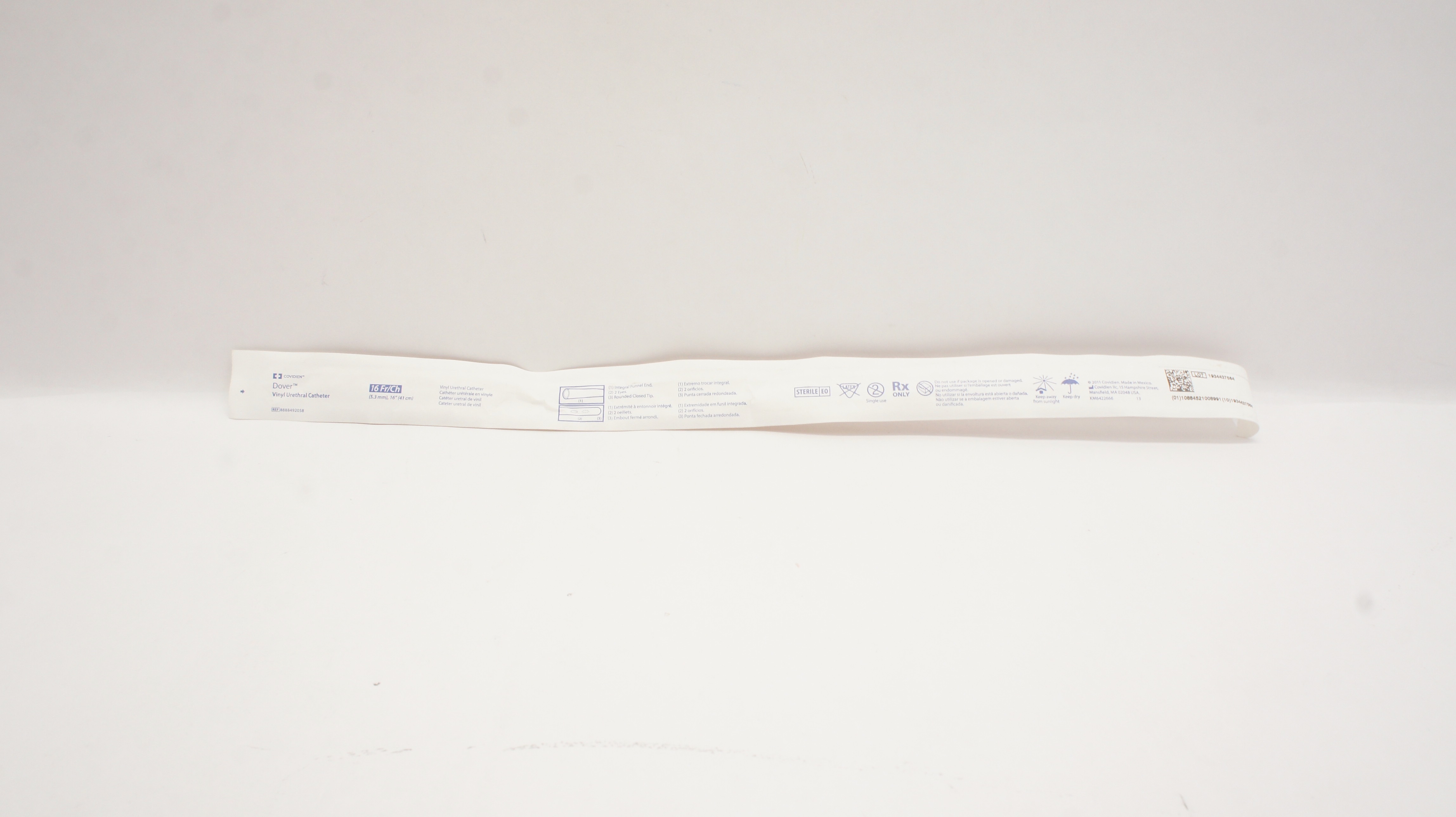Covidien 8888492058 Dover Vinyl Urethral Cath. 16Fr/Ch x 16 inch