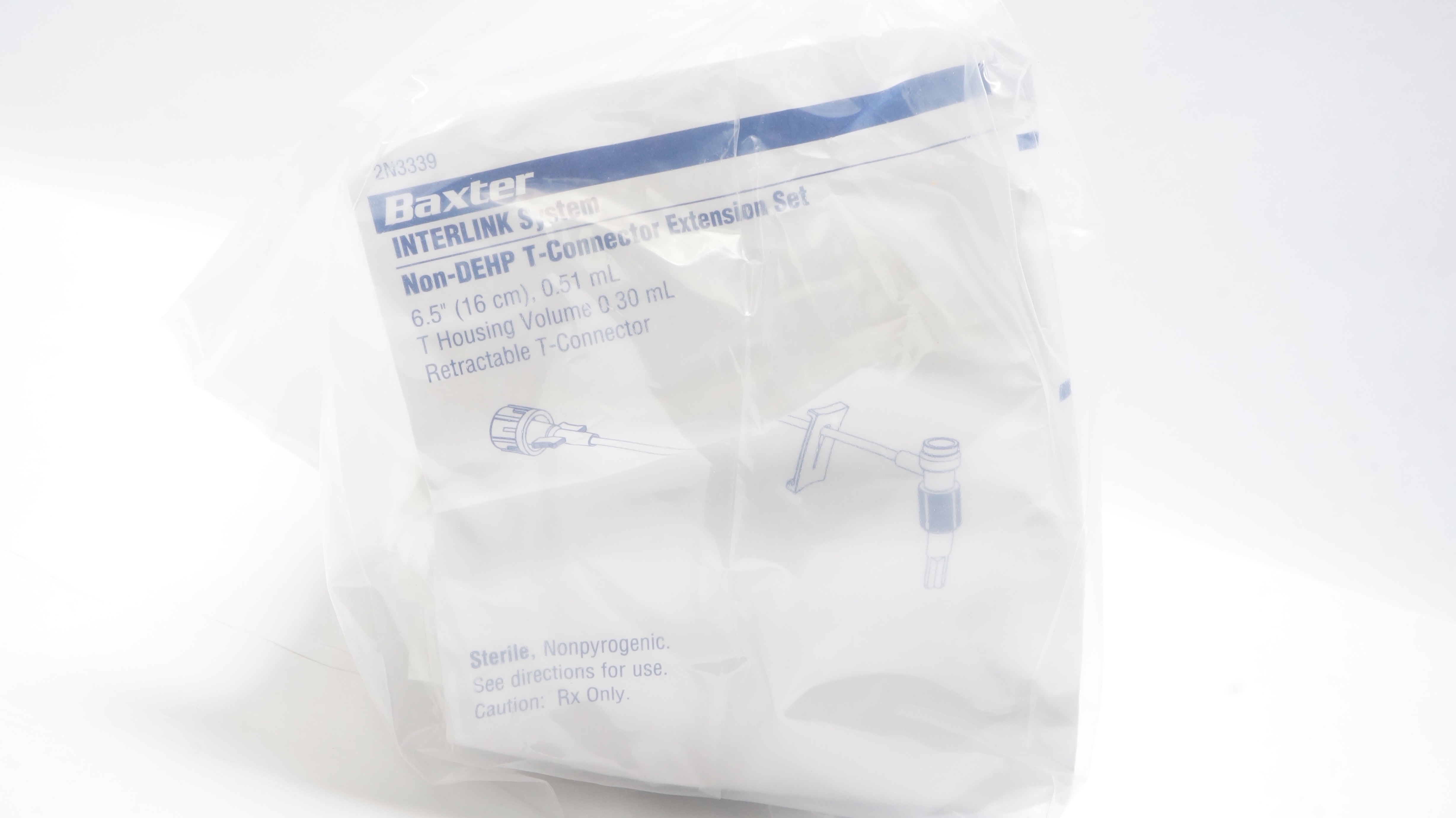 Baxter 2N3339 INTERLINK Extension Set 6.5inch x 0.51mL x 0.030mL - Lot of 5