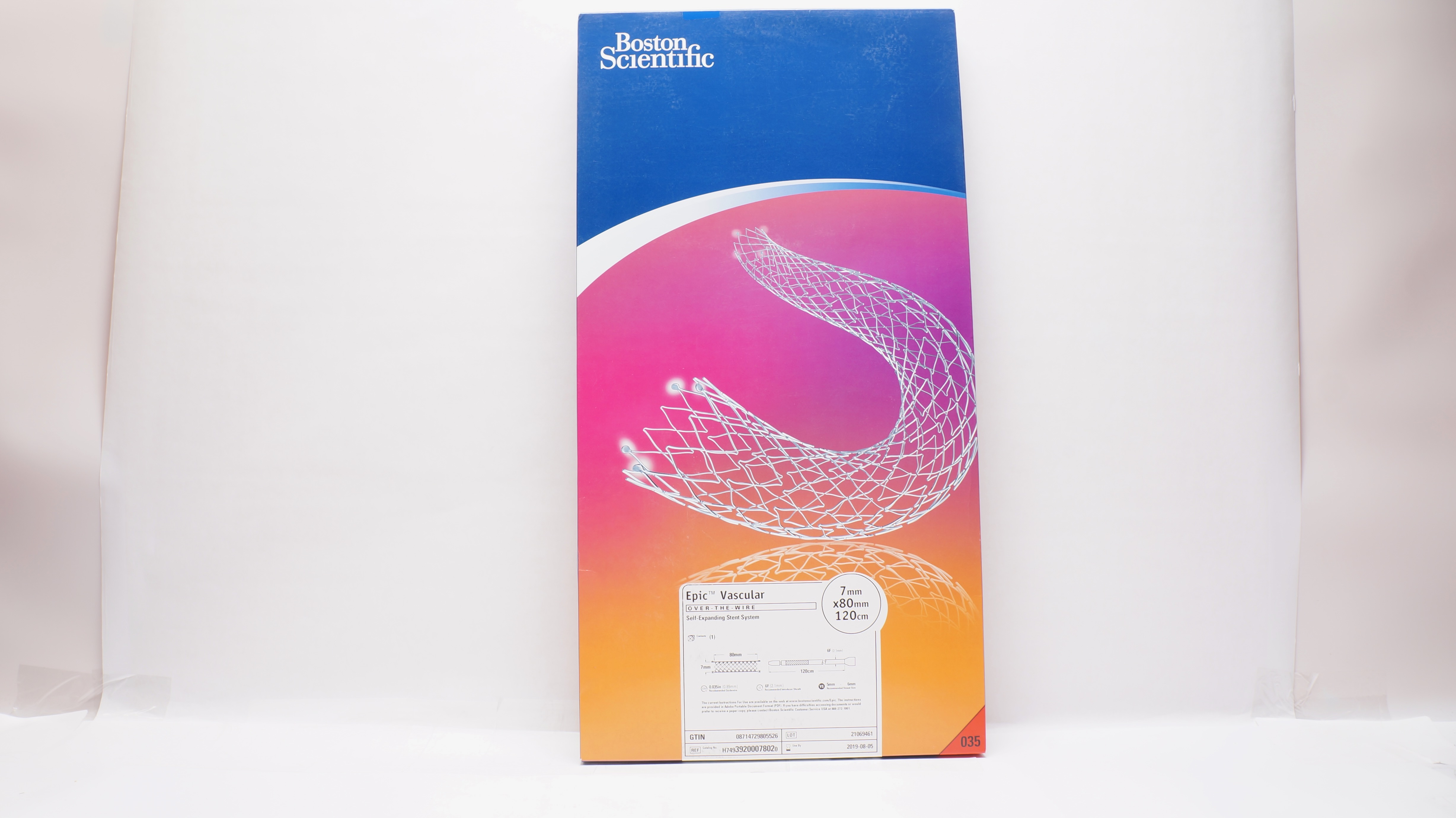 Boston Scientific H74939200078020 Epic Stnt System 7mm x 80mm x 120cm (x)