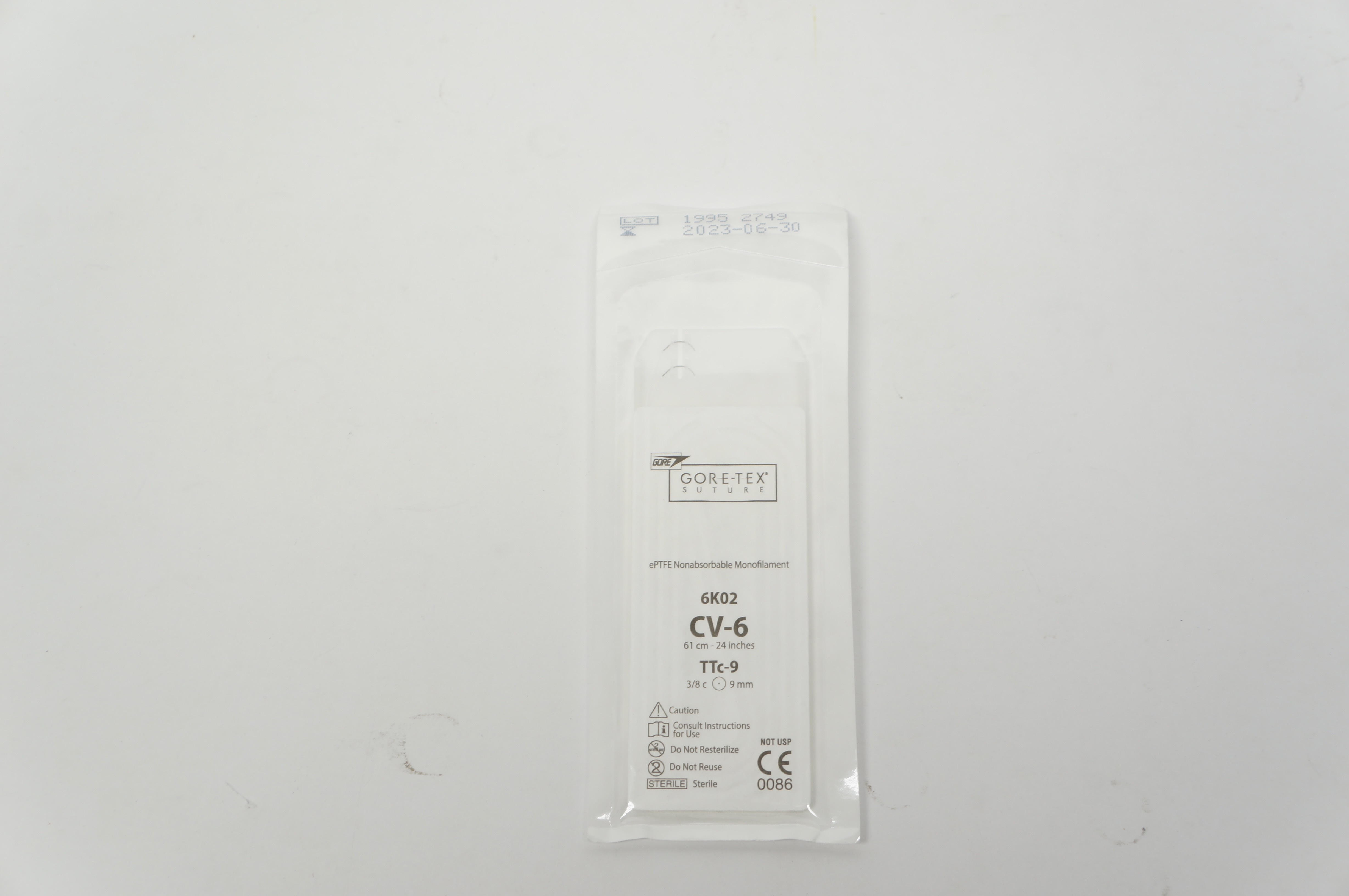 Gore 6K02 GORE-TEX Stre, CV-6, TTc-9, 3/8 CIRCLE 24inch