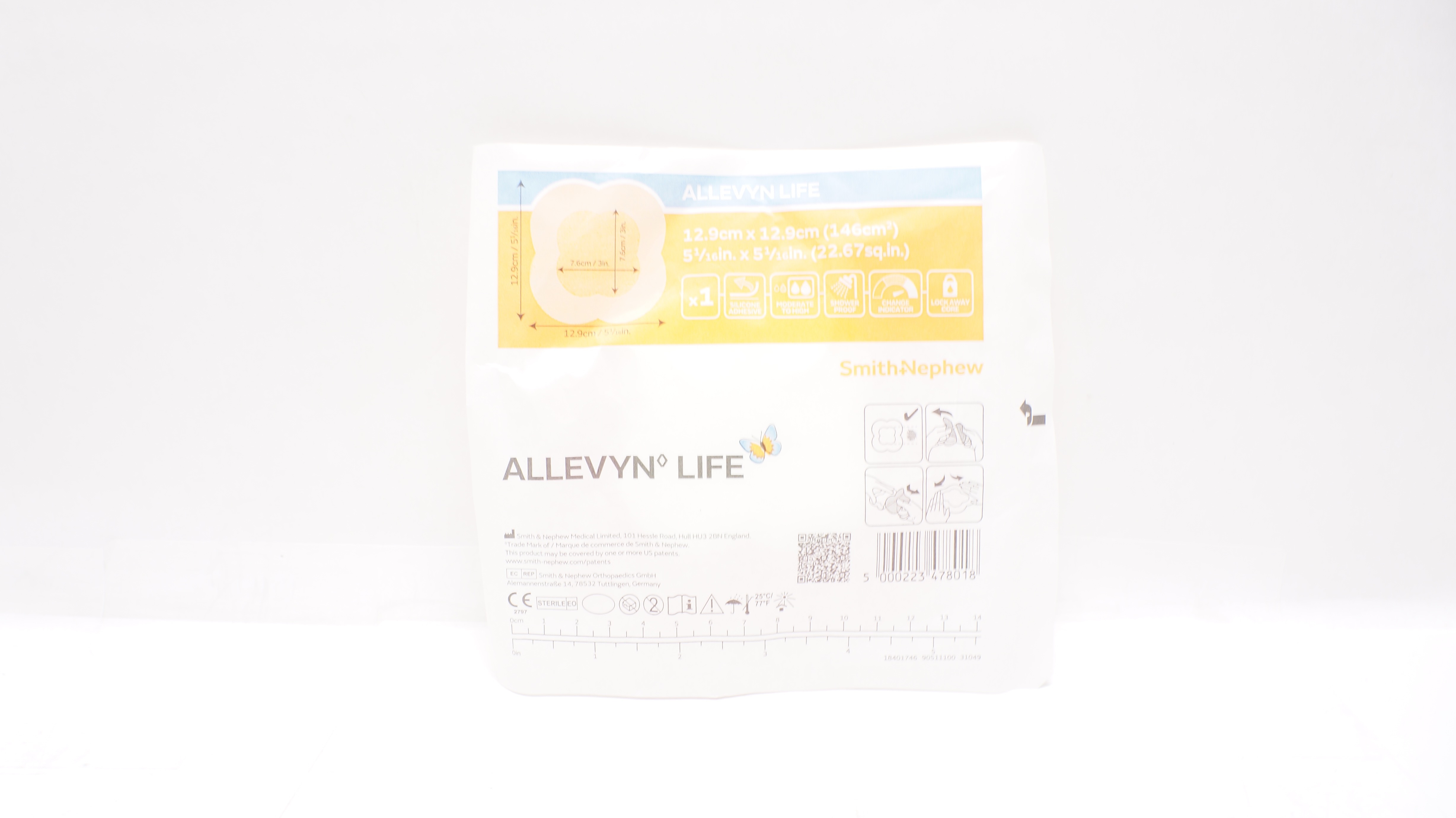 Smith&Nephew 66801068 Allevyn Life Adhesive Dressing 5 1/16inch x 5 1/16inch
