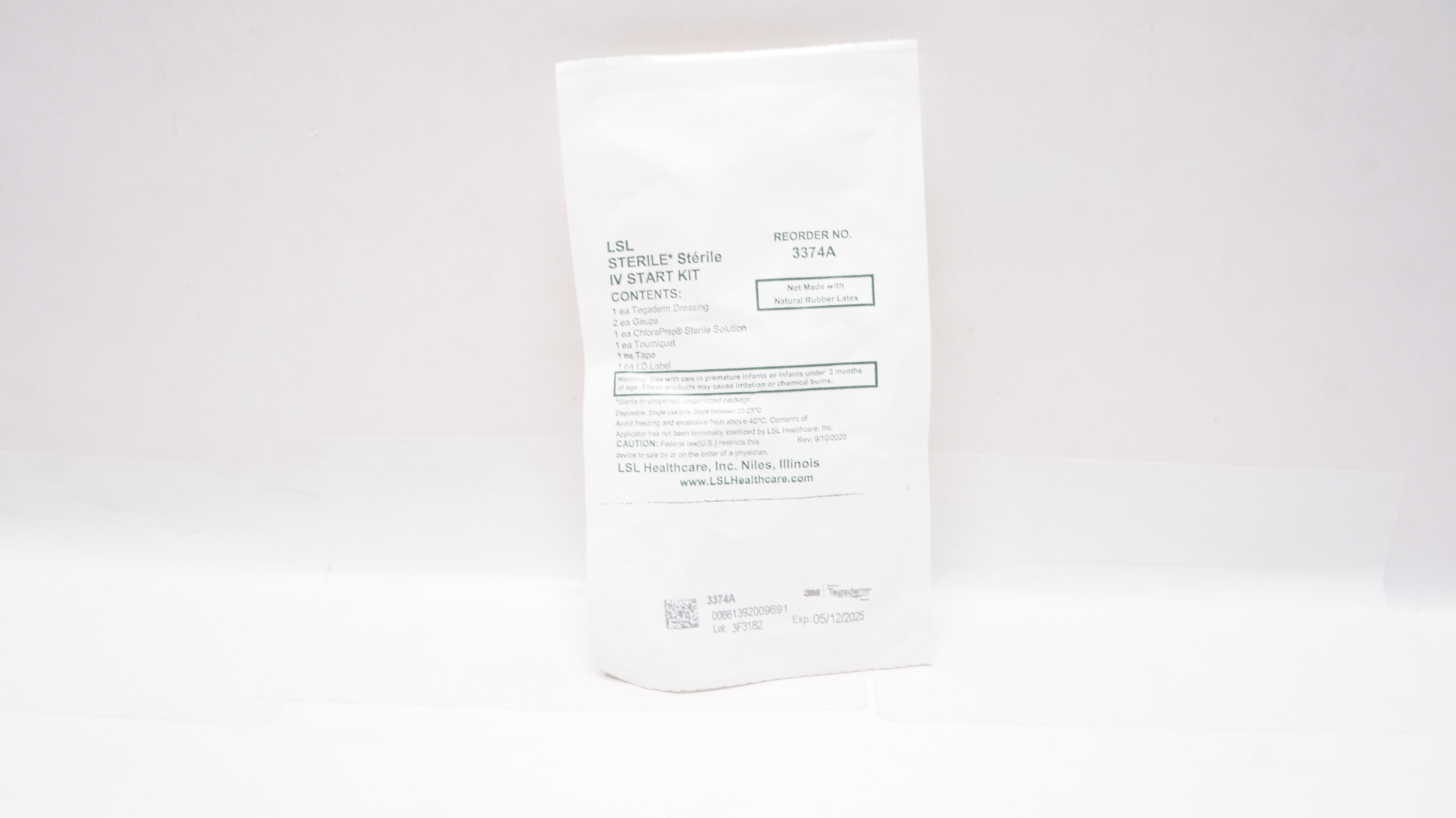 LSL Healthcare 3374A 3M Tegaderm, Sterile IV Start Kit