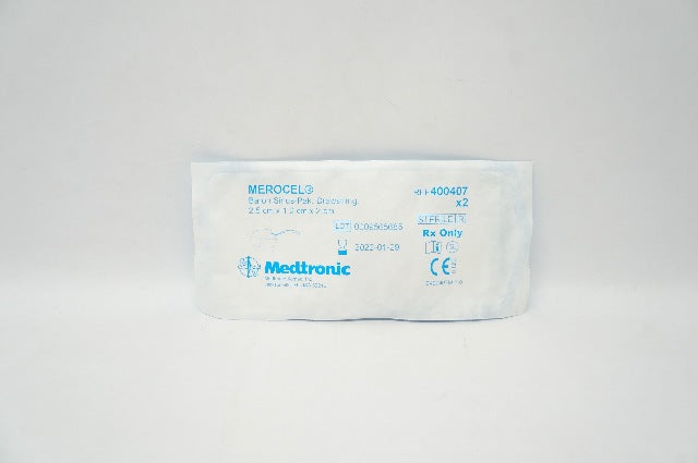 Medtronic 400407 MEROCEL Baron Sinus-Pak Drawstring 2.5x1.2x2cm (x) - Pack of 2