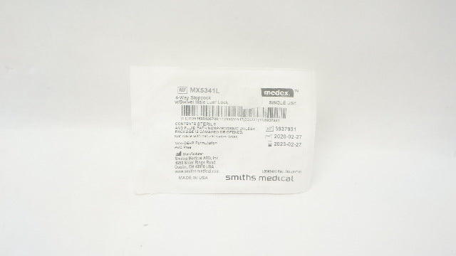 Smiths Medical MX5341L Medex 4-Way Stopcock w/Swivel Male Luer Lock (x)