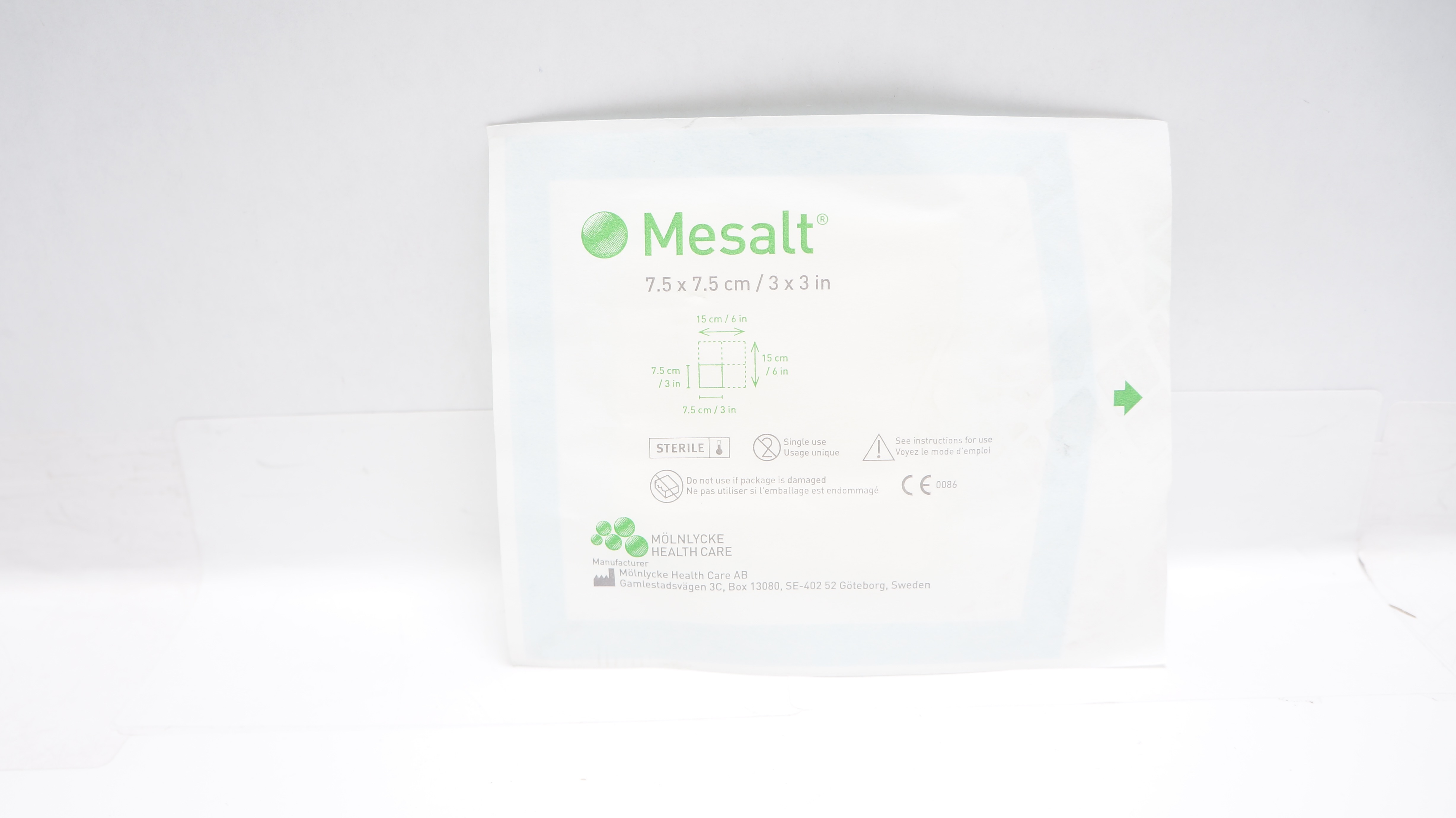 Molnlycke Health Care 285780 Mesalt Sodium Chloride Dressing 3x3inch 6x6inch (x)
