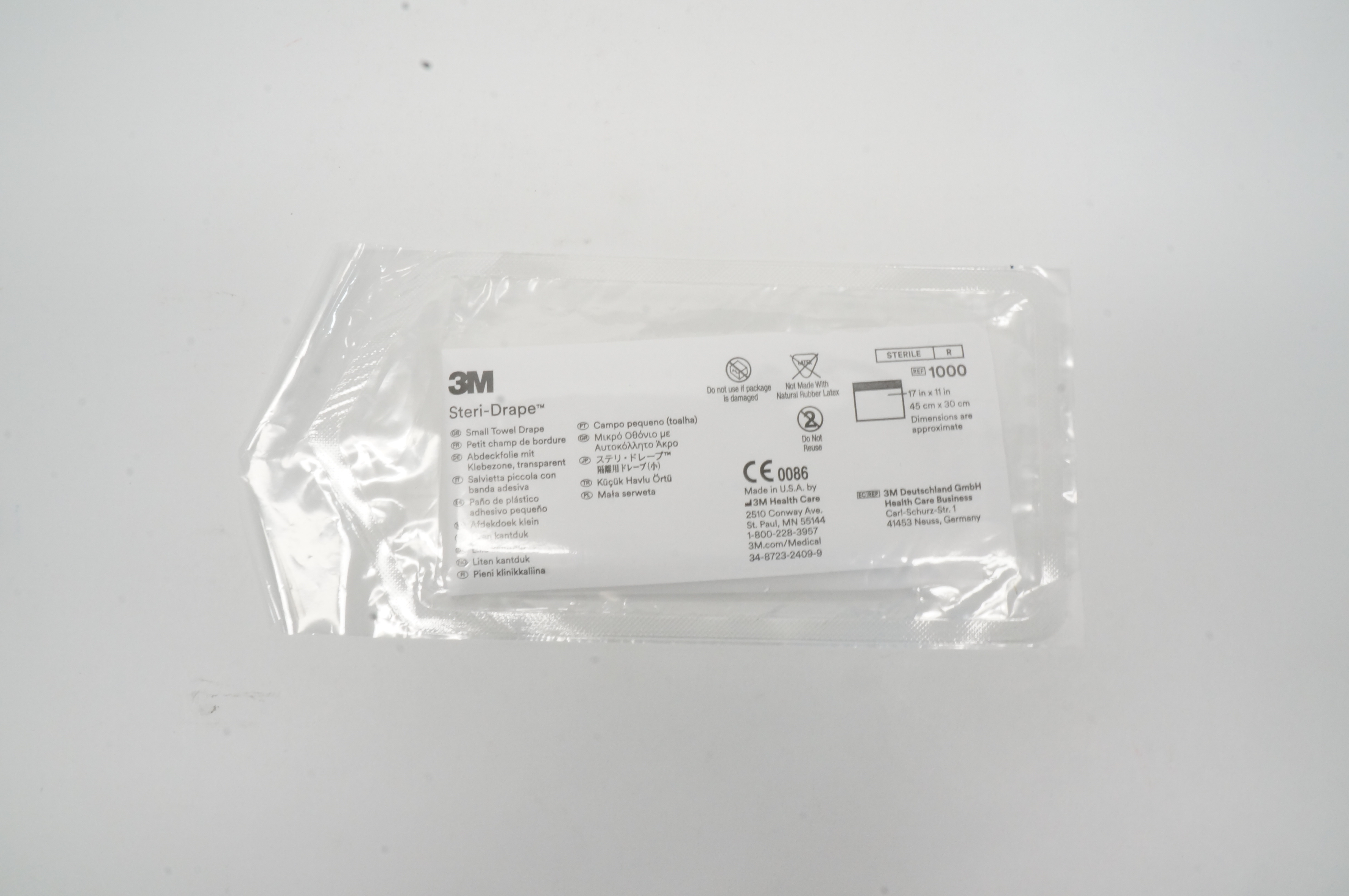3M 1000 Steri-Drape Small Towel Drape 17inch x 11inch
