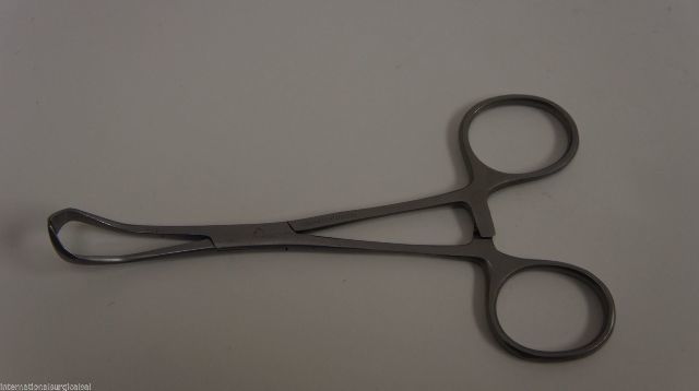 Columbia Non-Perforating Towel Forceps Curved 5.25in ~ Lot of 3