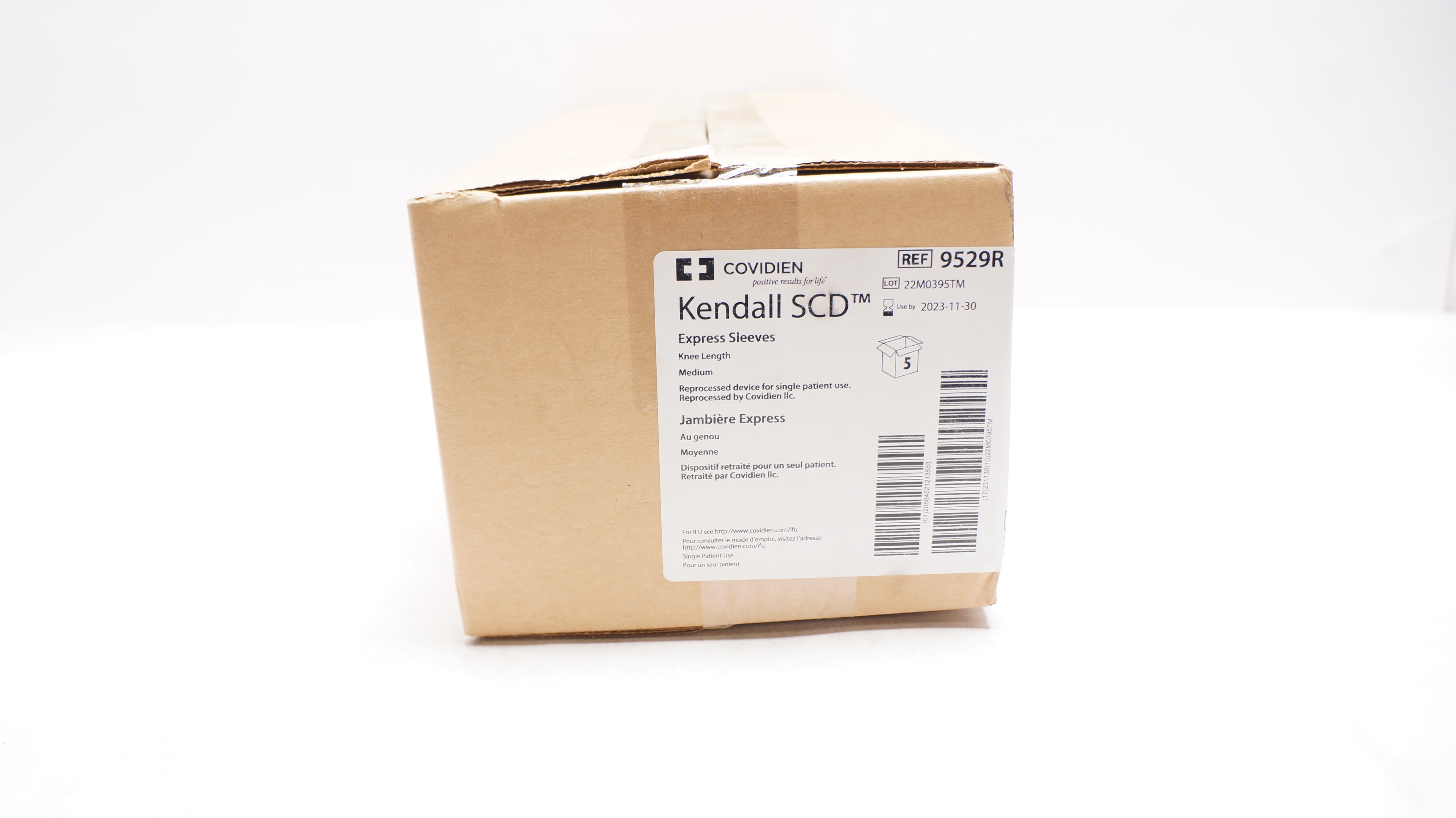 Covidien 9529R Kendall SCD Express Sleeves Knee Length, Medium - Box of 5