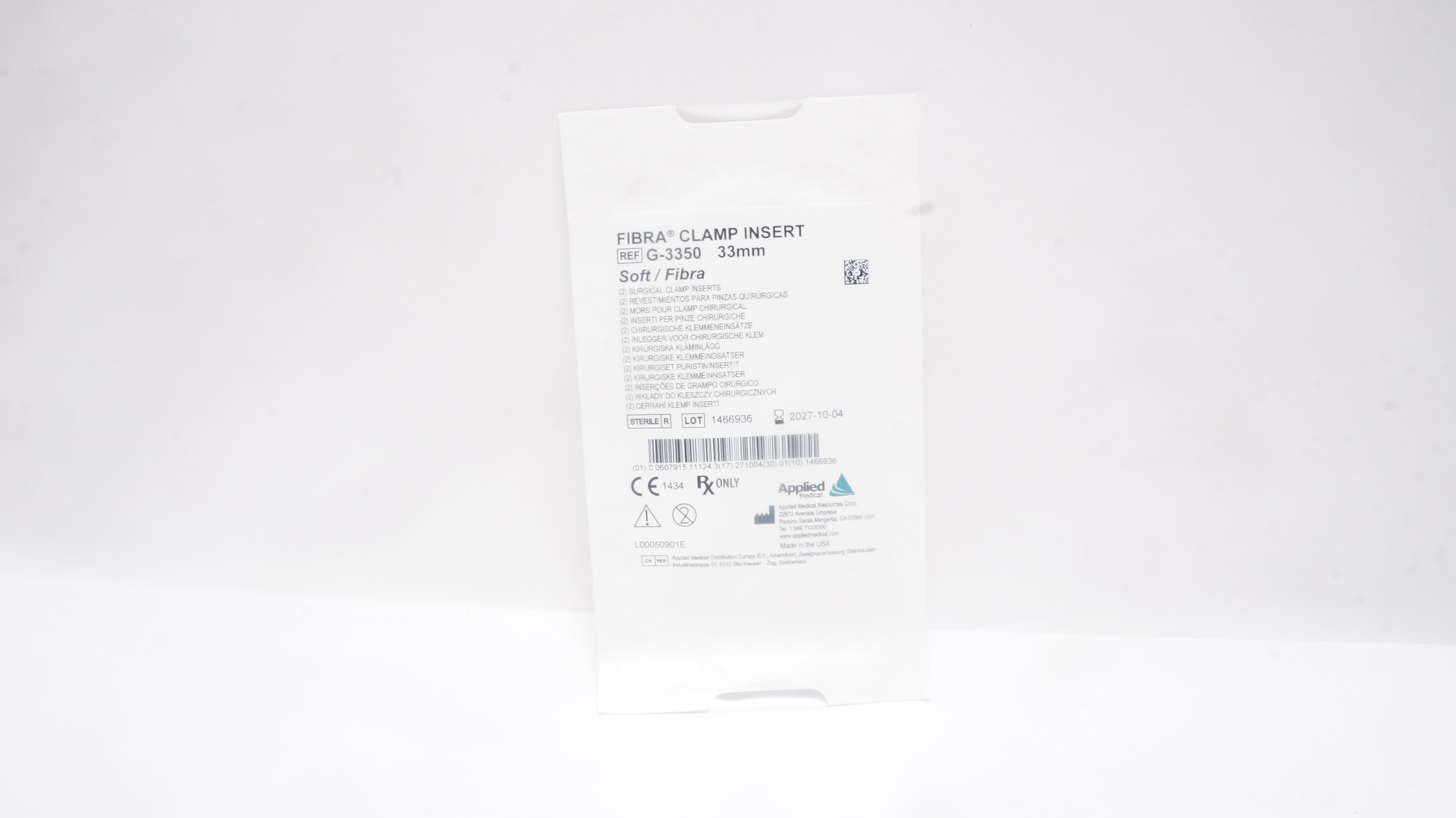 Applied Medical G-3350 Fibra Soft Surgical Clamp Inserts 33mm - Pack of 2