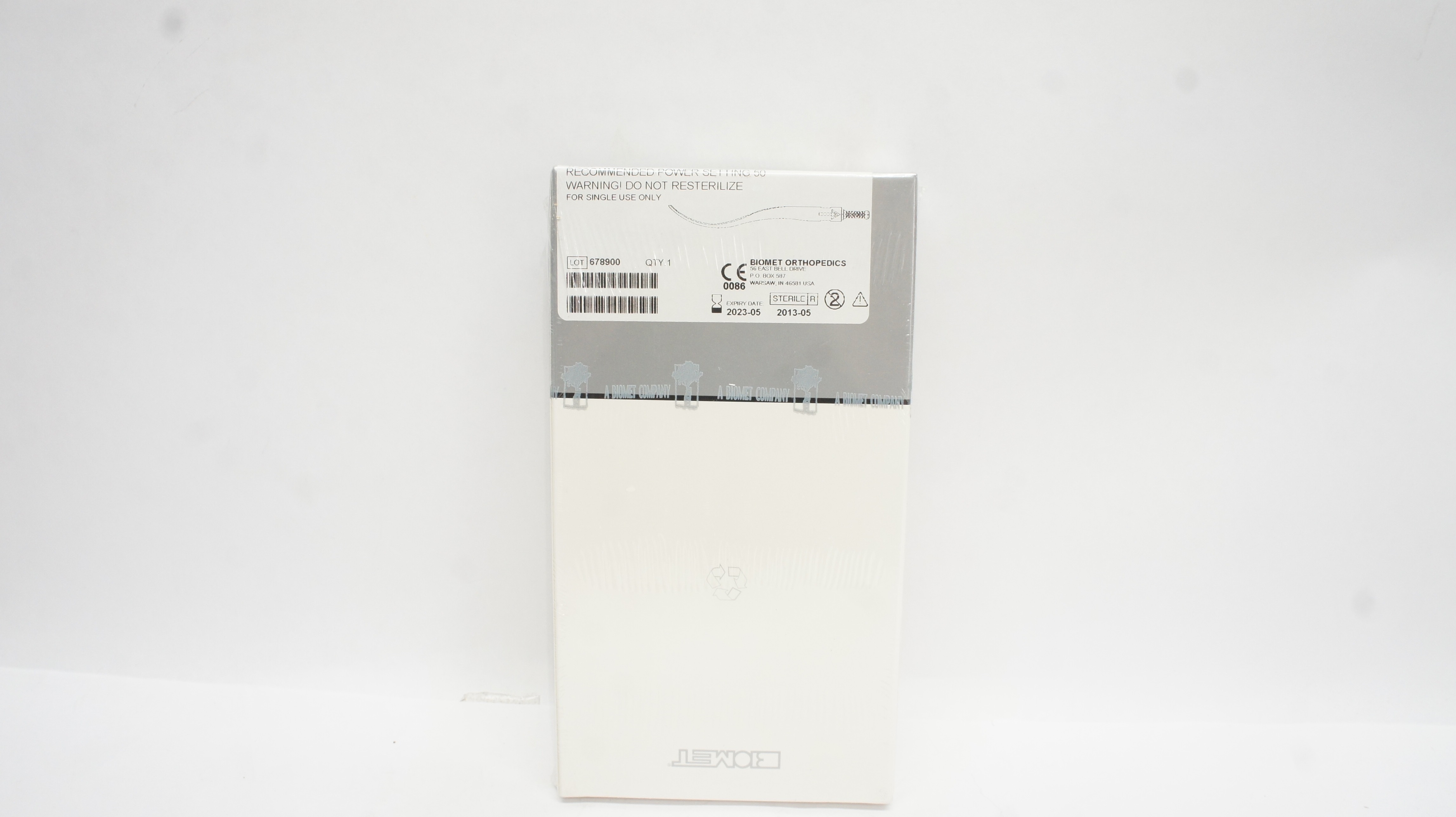 Biomet Orthopedics 423856 Ultra-Drive Tool 56mm x 85° Acetabular Gouge (x)