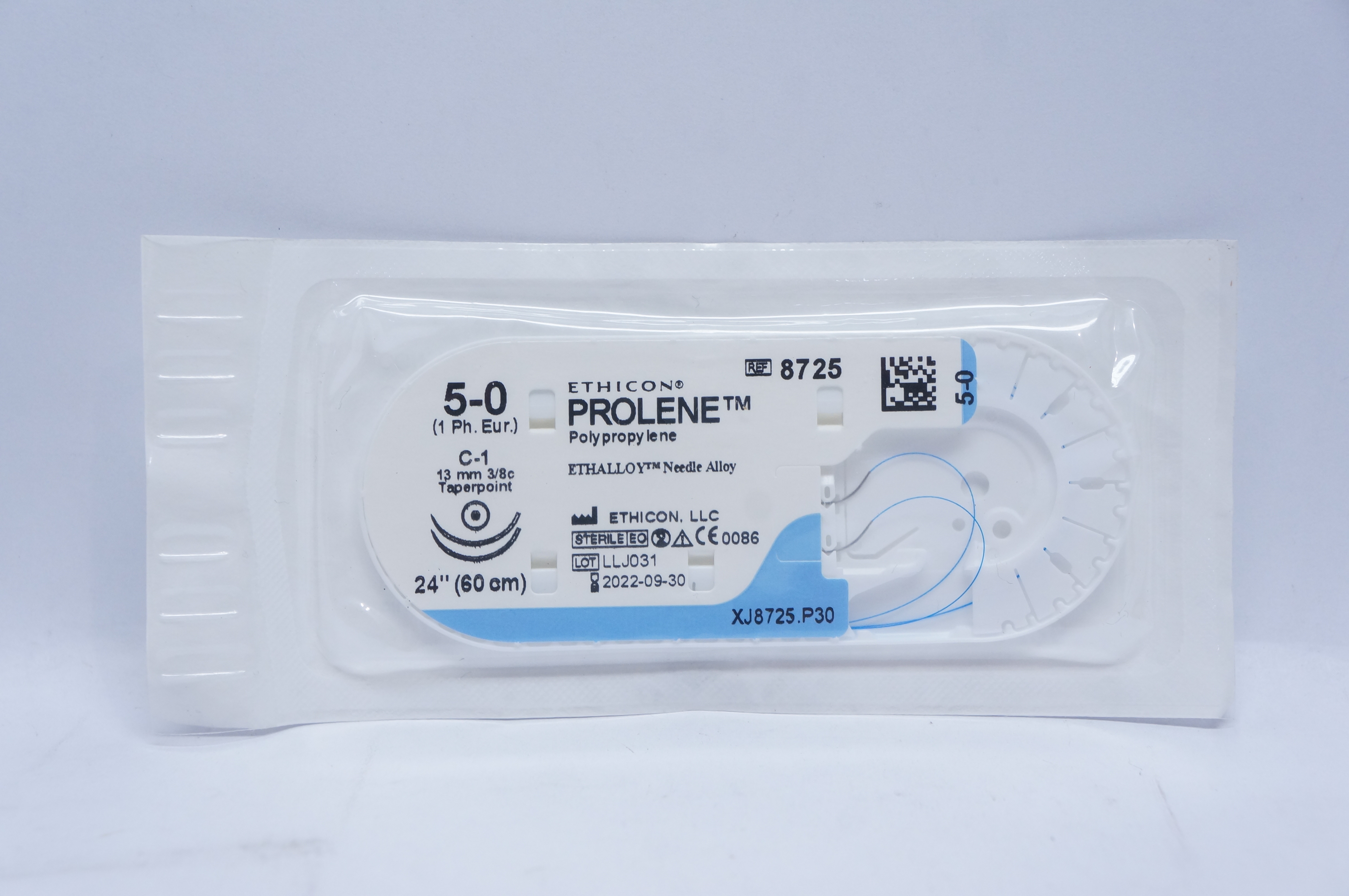 Ethicon 8725 5-0 PROLENE, C-1, 13mm 3/8c Taperpoint, 24inch
