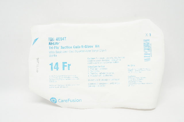 CareFusion 4694T AirLife Tri-Flo Suction Cath-N-Glove Kit 14Fr