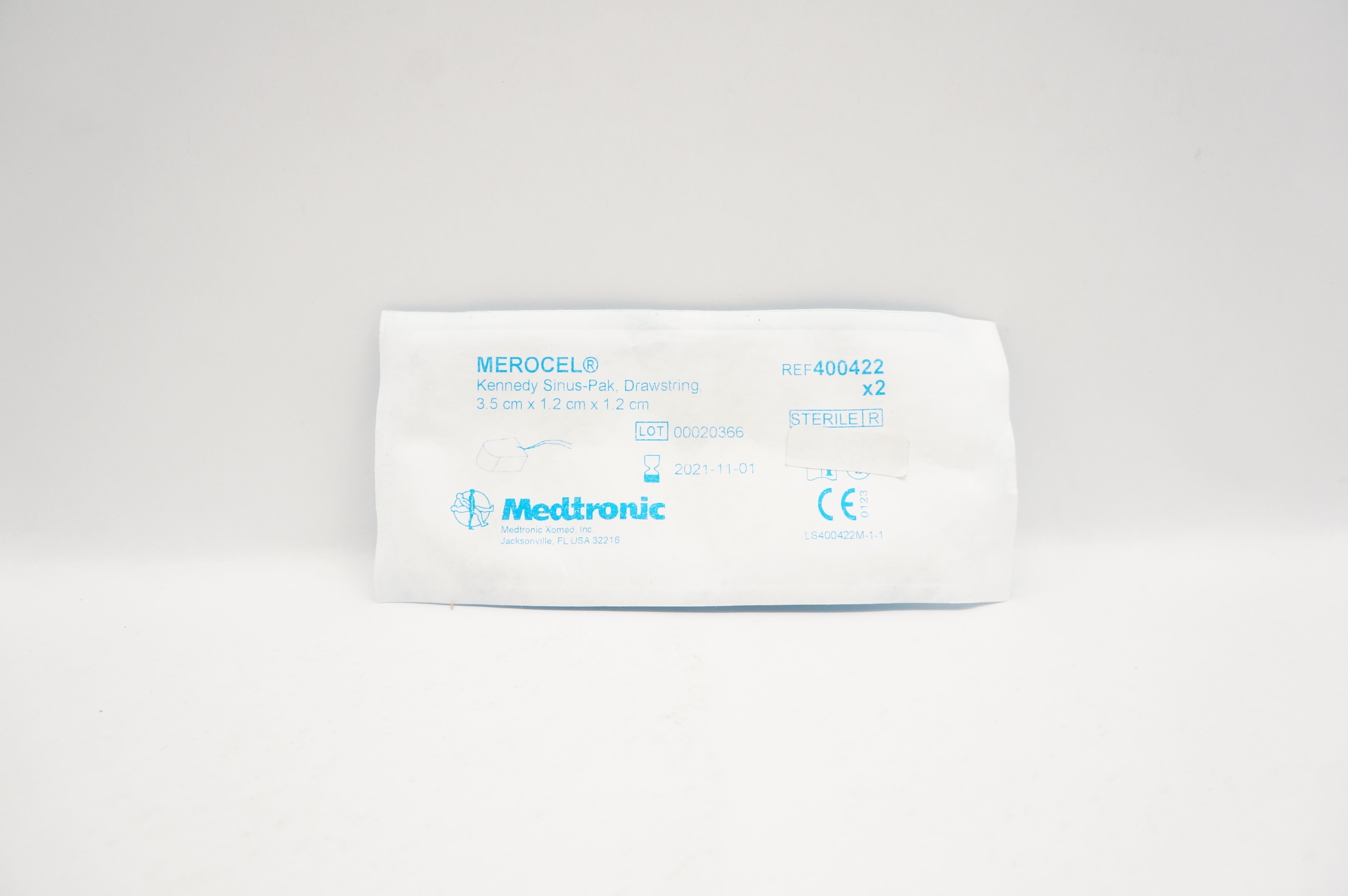 Medtronic 400422 Merocel Kennedy Sinus-Pak,Drawstring 3.5 x 1.2 x 1.2cm (x)