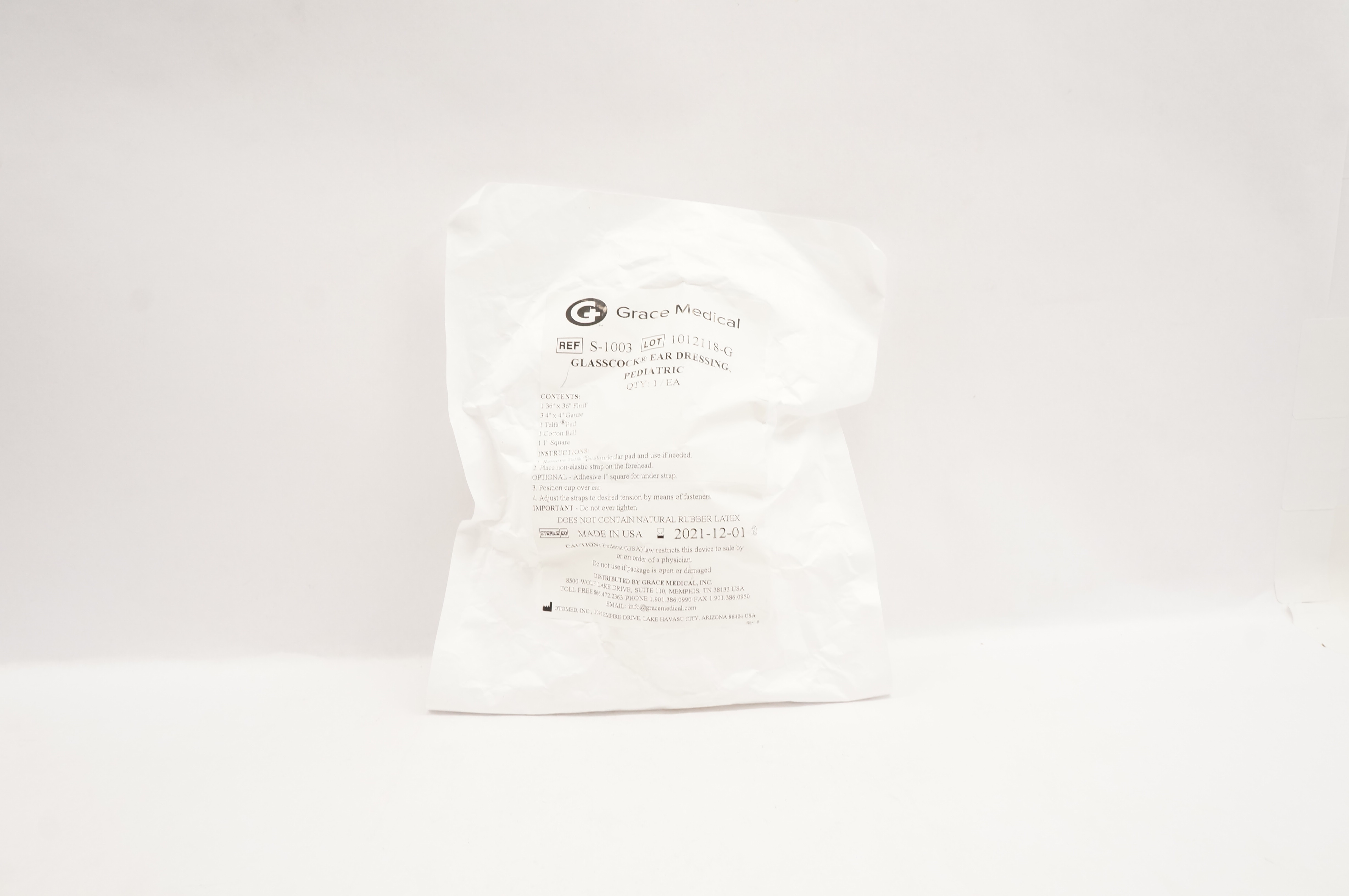 OTOMED S-1003 Glasscock Ear Dressing Pediatric Size 36x36 (x)