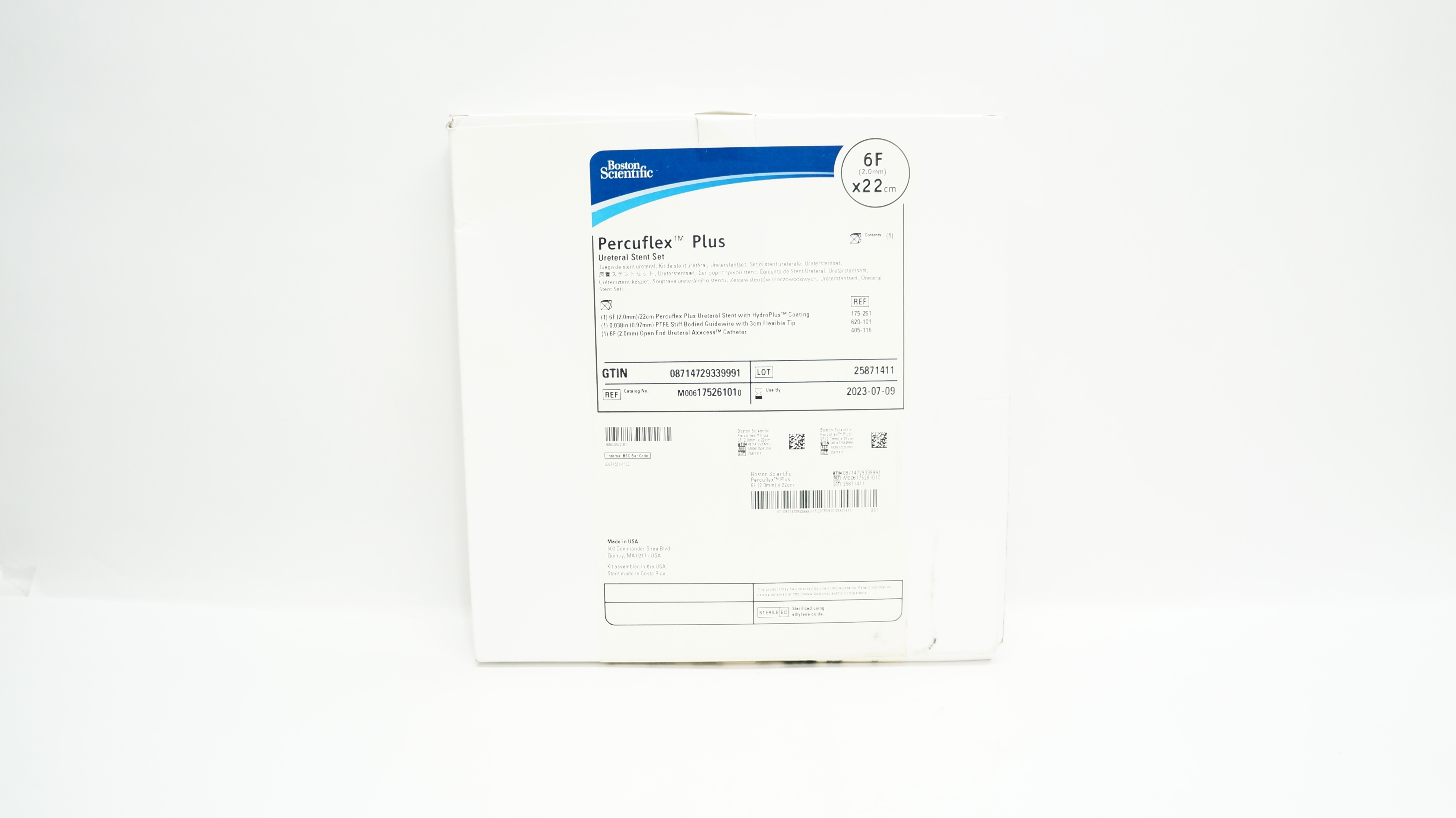Boston Scientific M006175261010 Percuflex Plus Ureteral Stnt Set 6F x 22cm (x)
