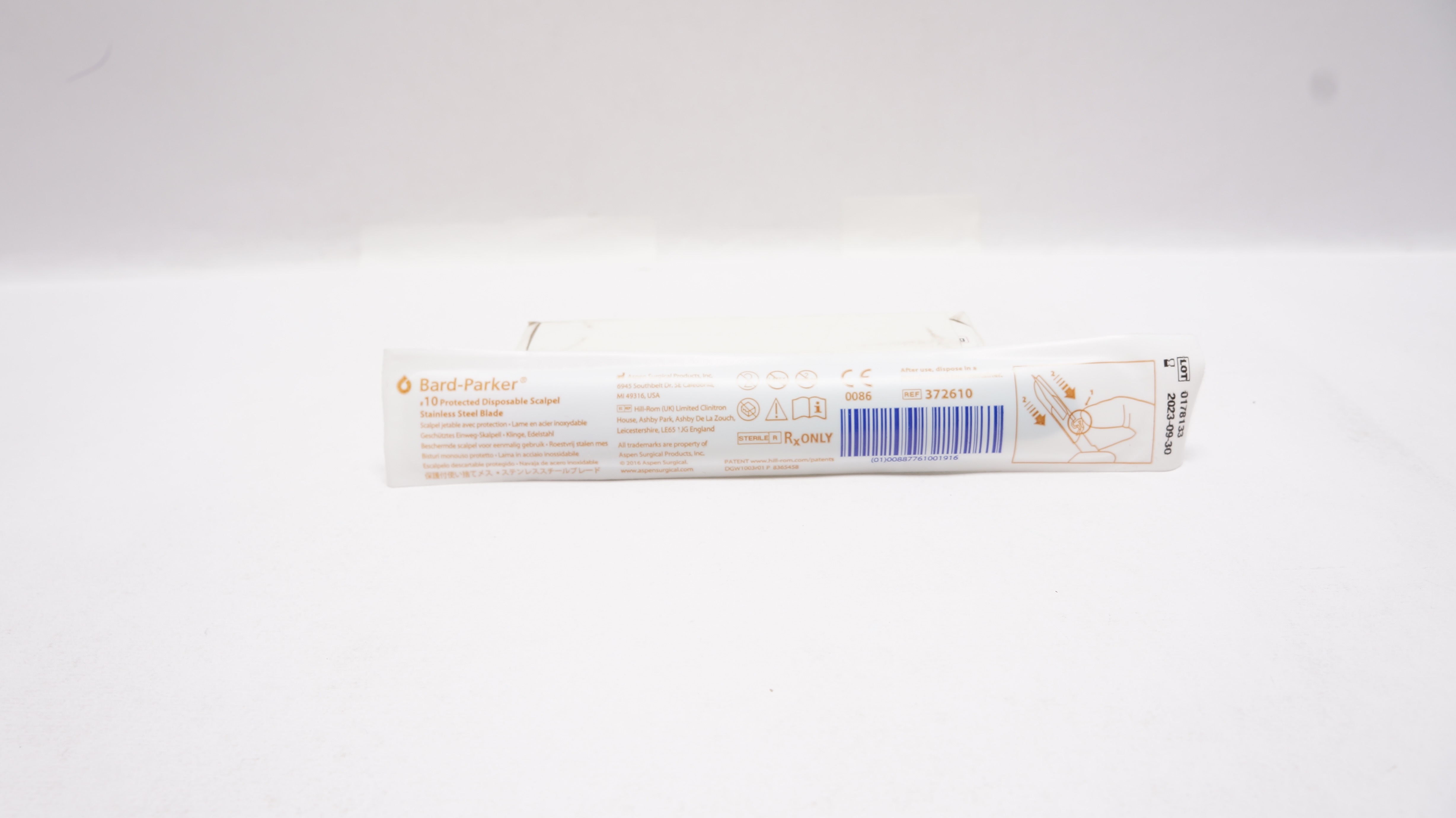 Aspen 372610 Bard-Parker Hill-Rom 10 Protected Disposables Scalpels (x)
